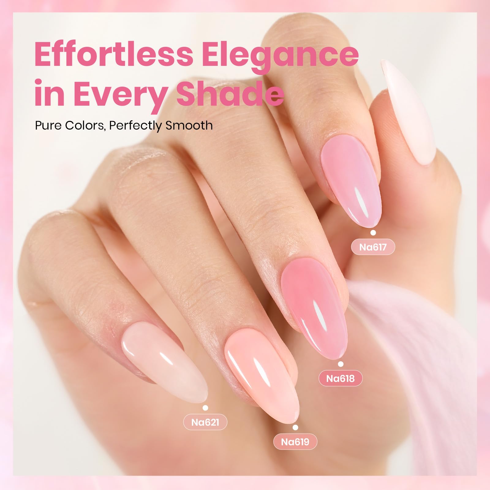 Hema-free Pink Romance | Colorful Bottle 6 Color Each 15ml  Gel Polish