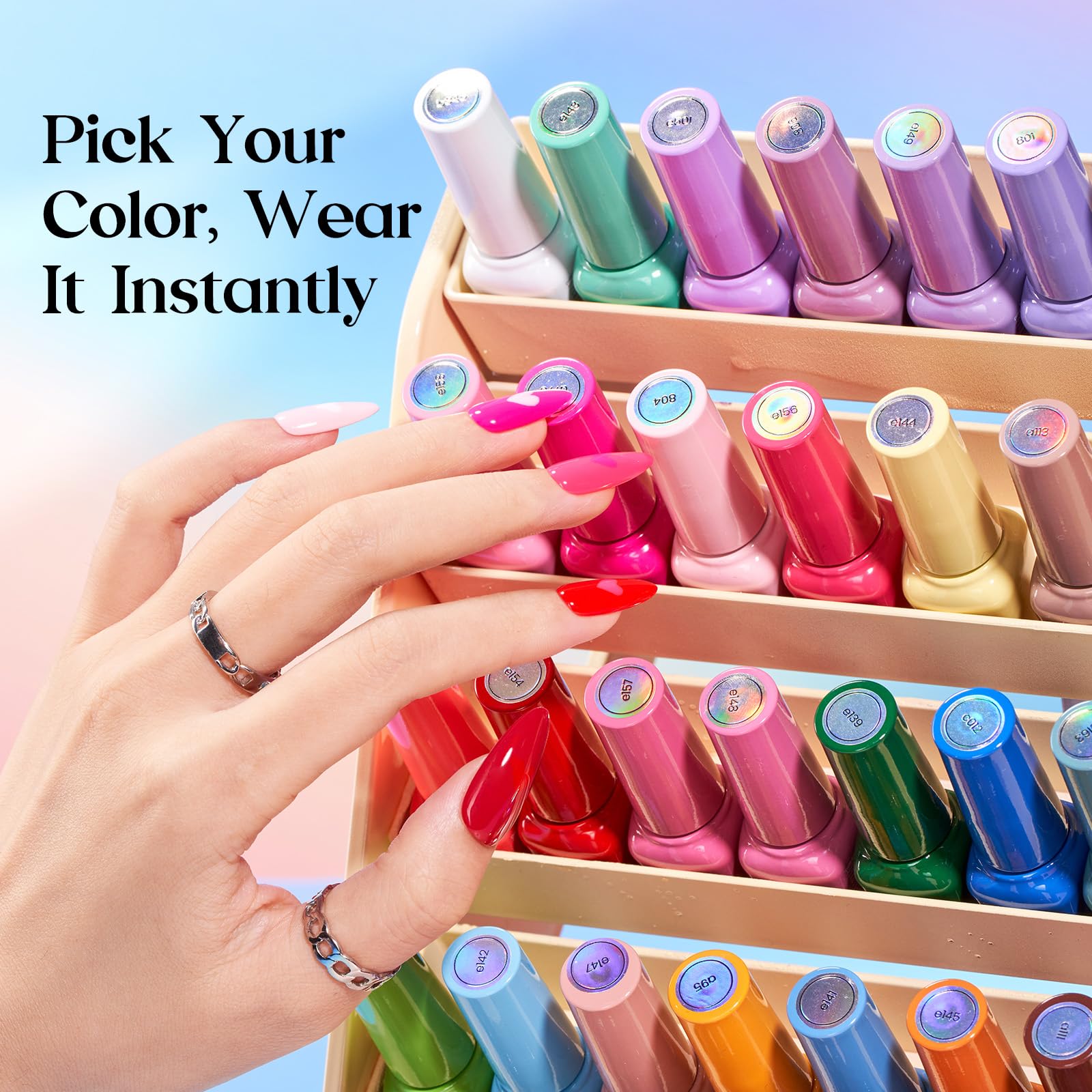 Color Sonata - 36 Color Fall Yellow Brown Pink Red Gel Nail Polish Set