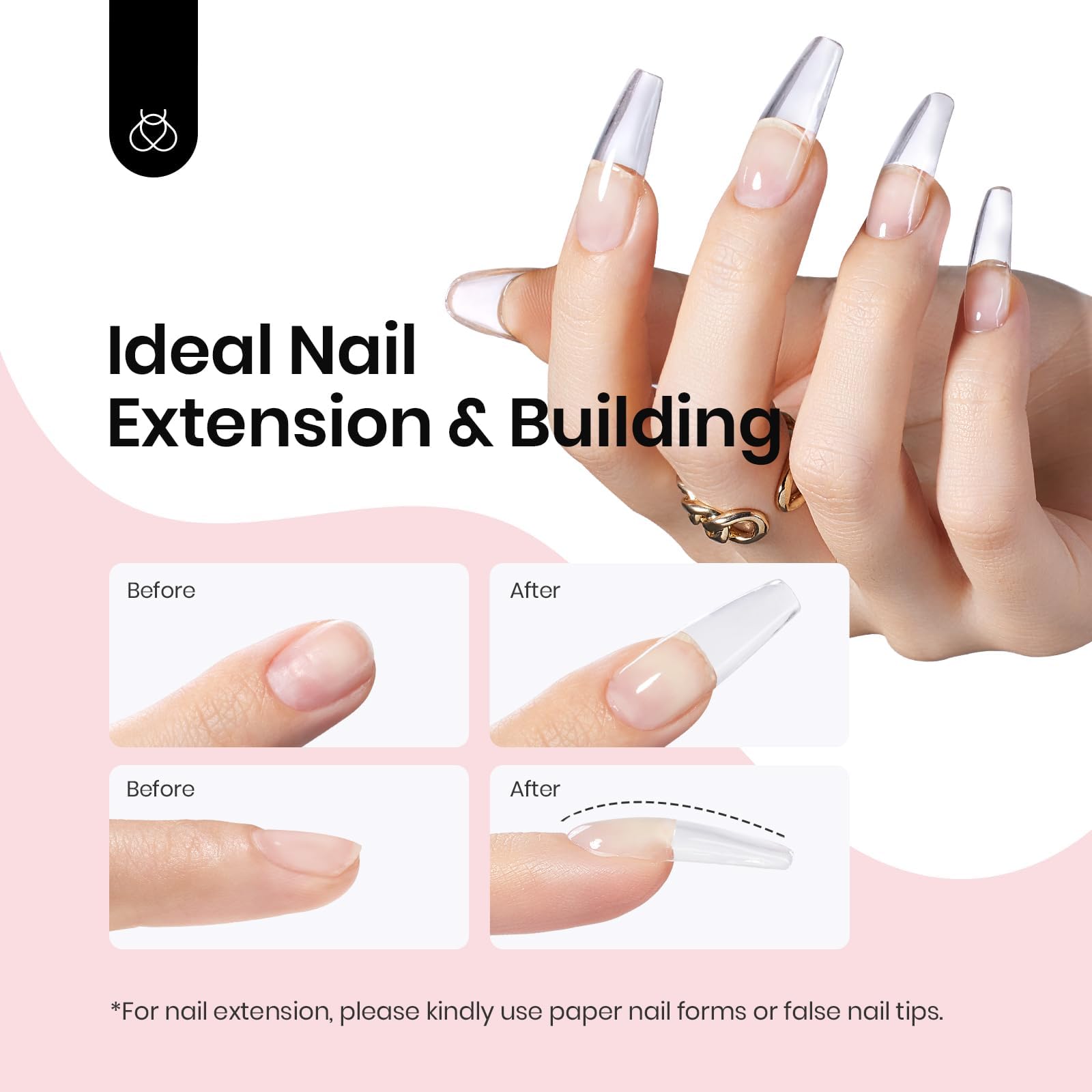 Beetles Builder Gel for Nails,30g Jelly White Sculpted Gel
