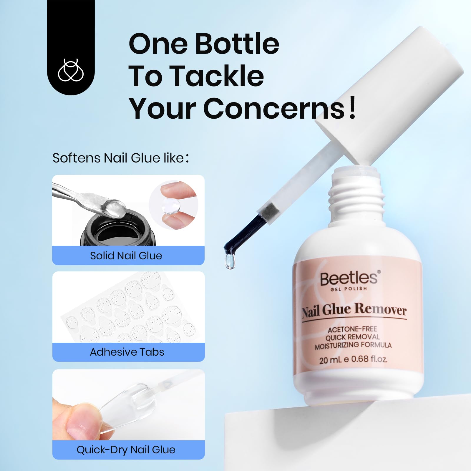Beetles Nail Glue Remover Glue 20ml