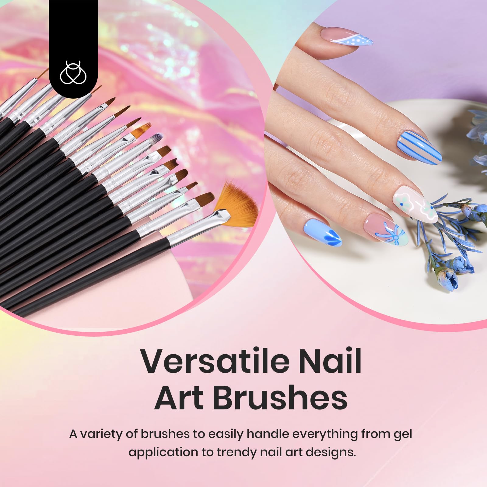 31pcs Nail Art Brush All-in-One Kit With Free Brush Holder And Palette