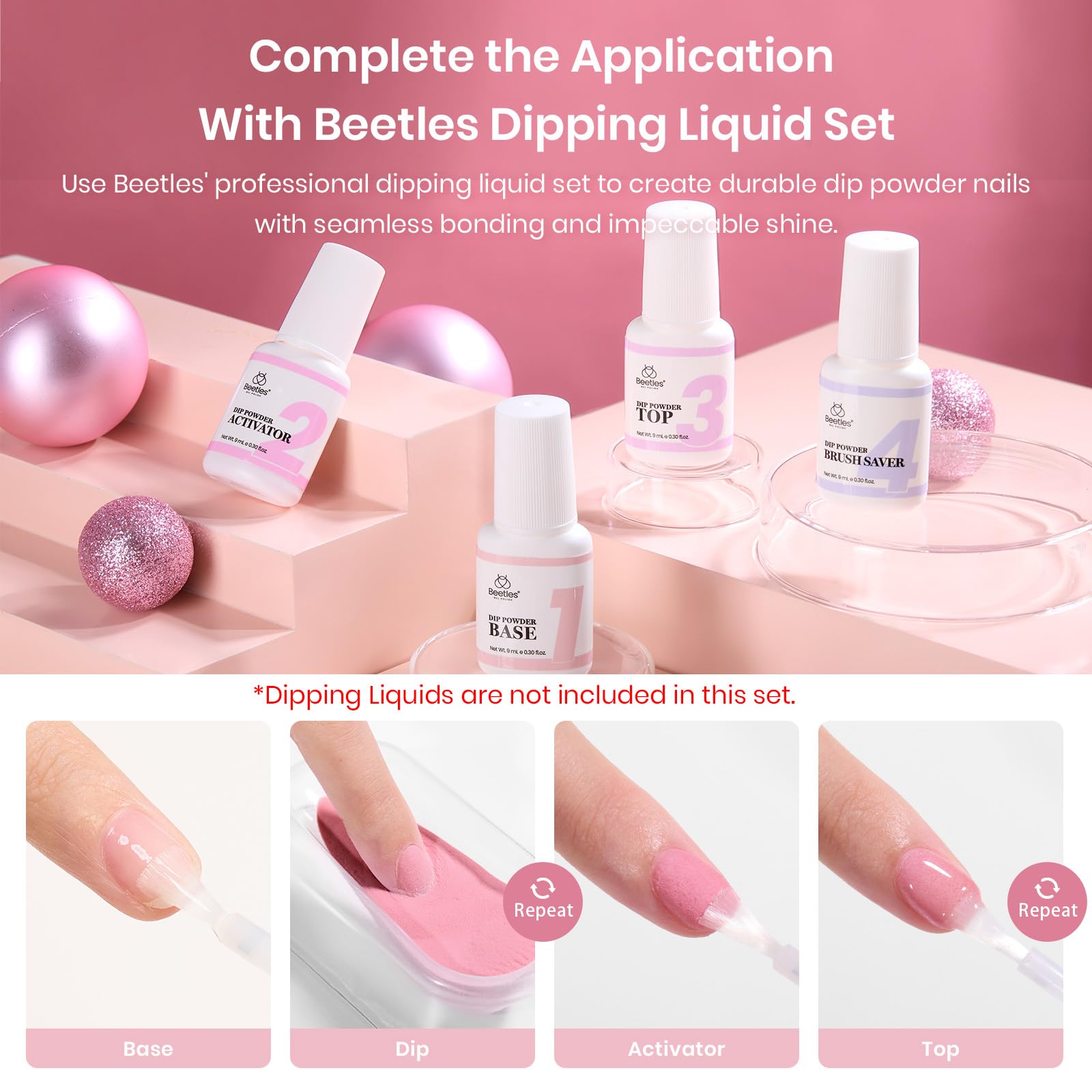 Classic Nude |  6 Color Powder Dip Translucent Seasons Nail Manicure set