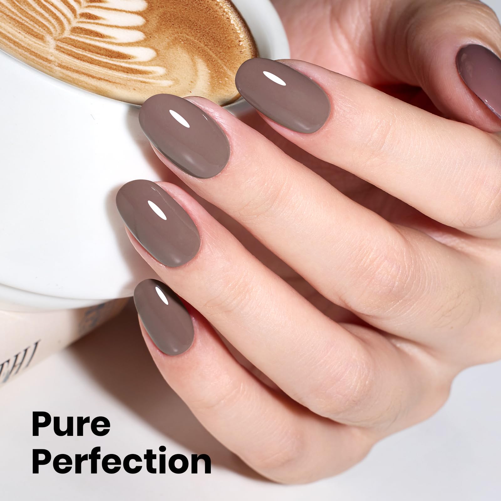 Hema - Free Latte Routine - 15ML Chocolate Brown Color Gel Nail Polish