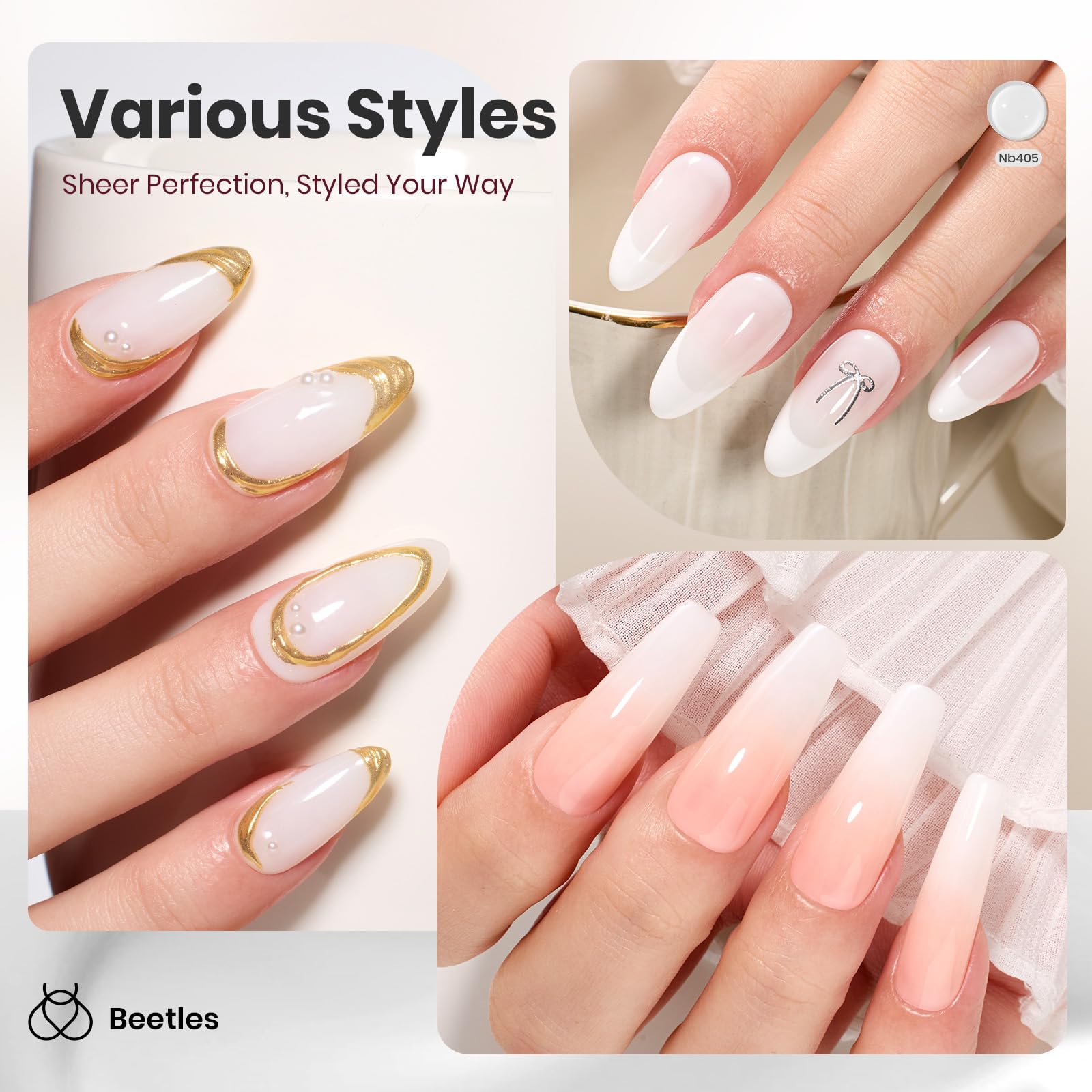 Hema - Free Vanila Milkshake - 15ml Jelly Natural Nude Milky White Gel Nail Polish