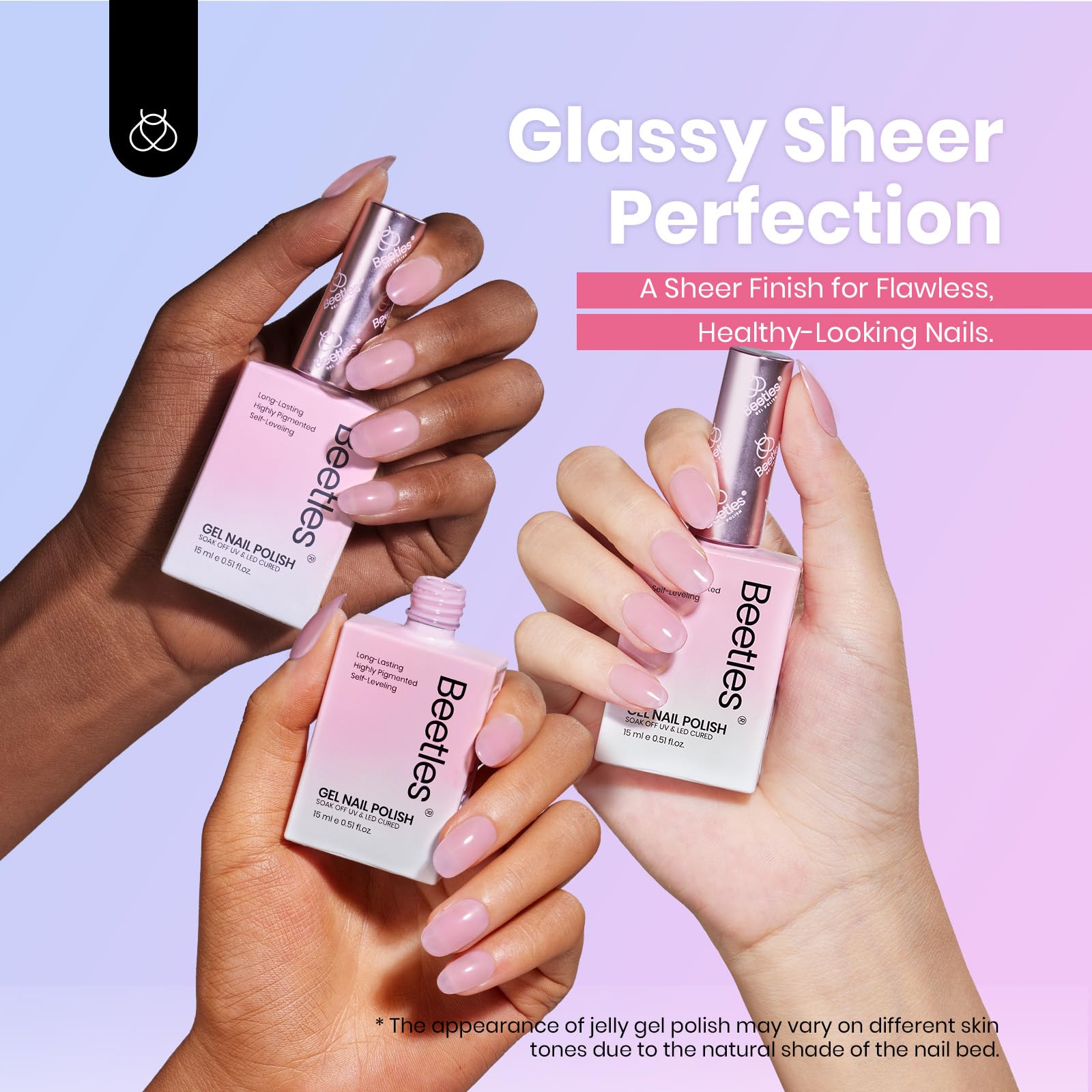 15ML*6-Ultimate Monochrome - Colorful Bottle 6 Color Gel Polish