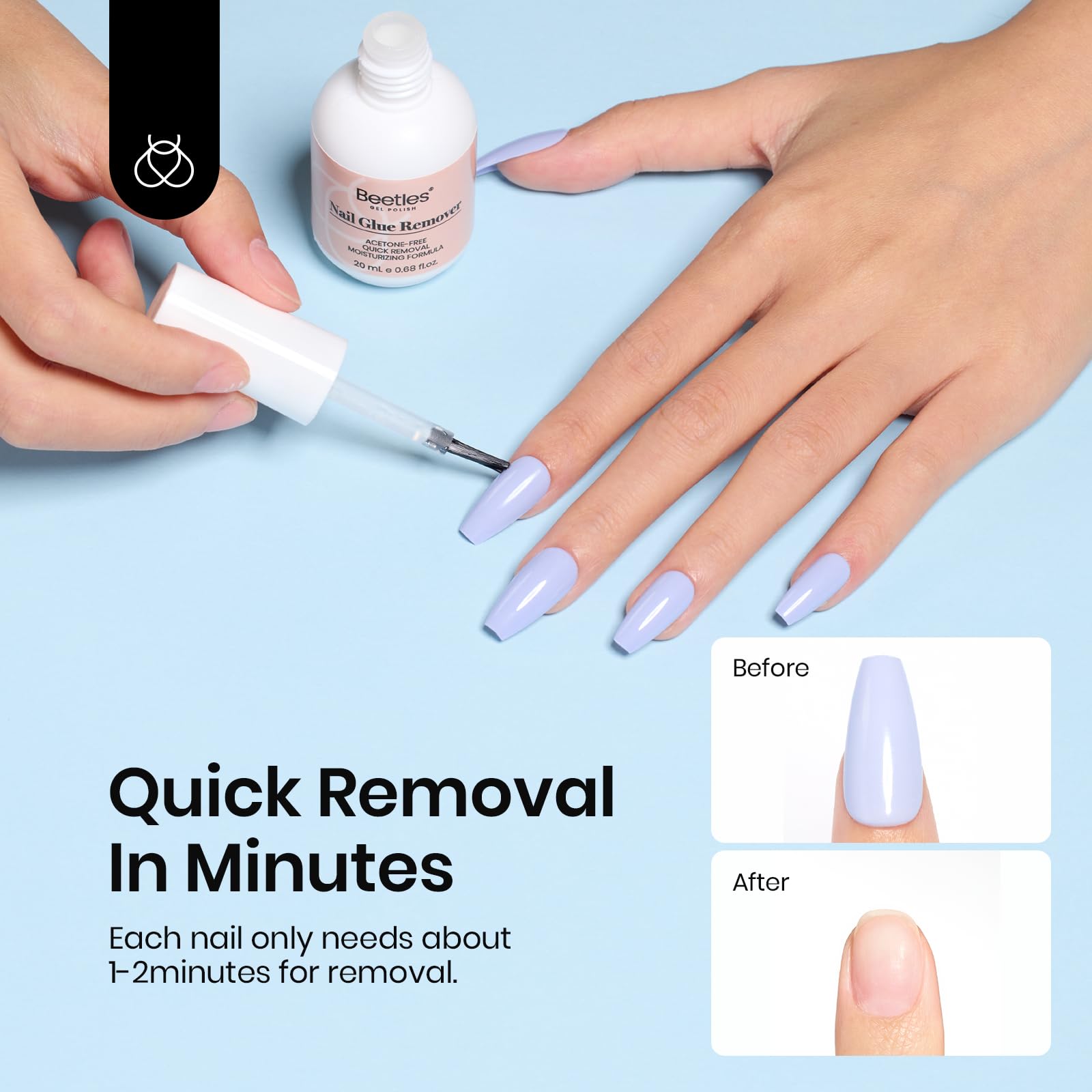 Beetles Nail Glue Remover Glue 20ml