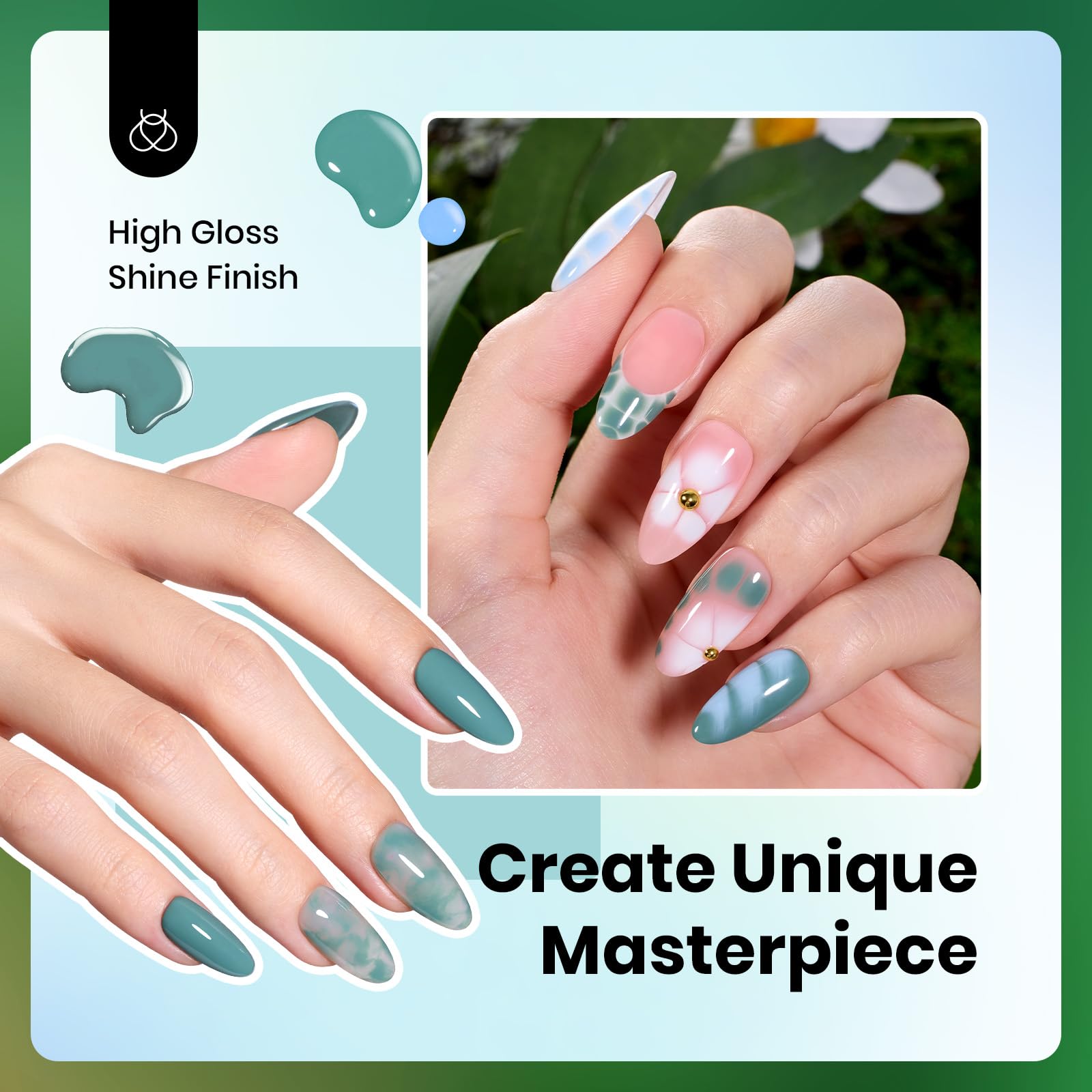 Green Lab | Colorful Bottle 6 Color Gel Polish Each 15ml