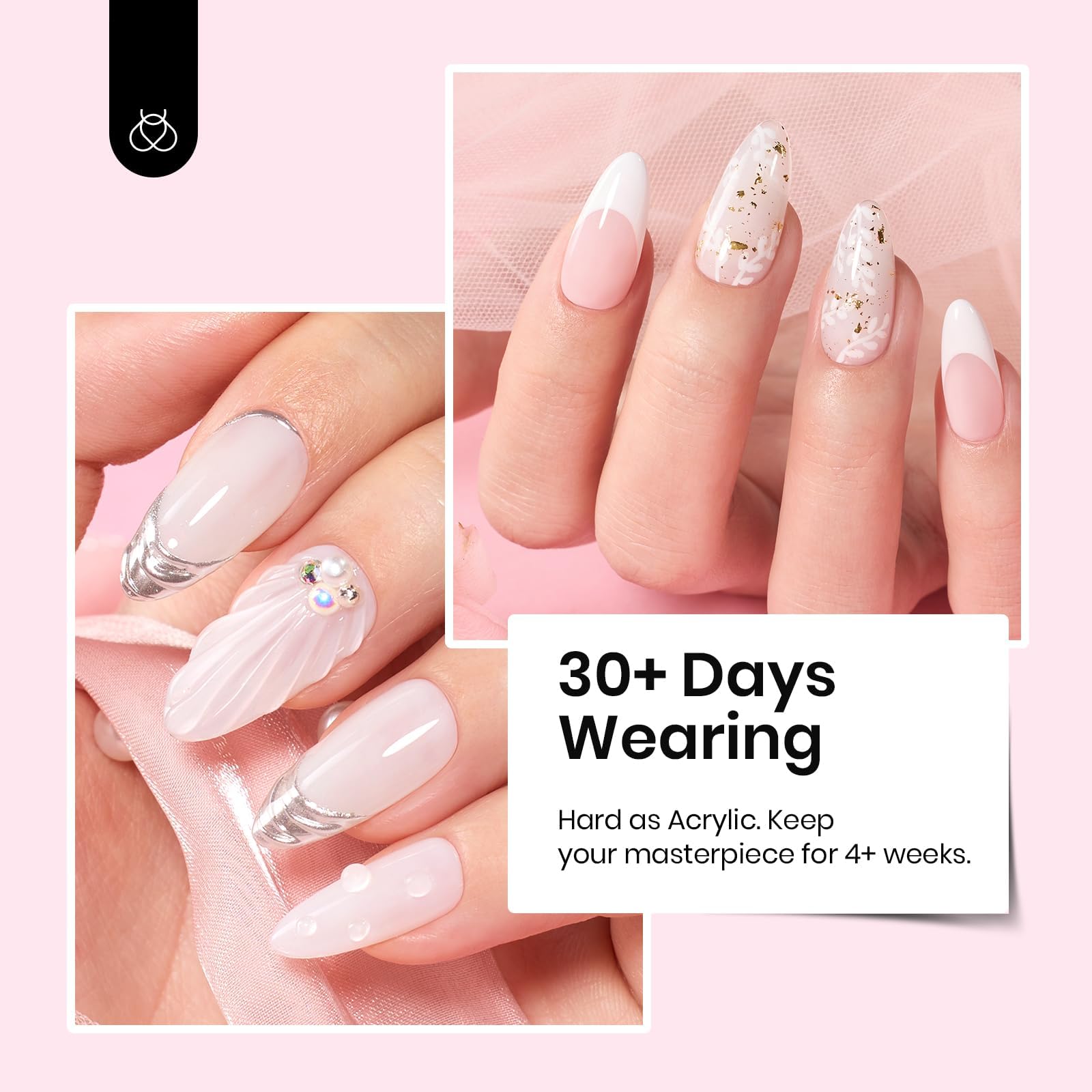 Beetles Builder Gel for Nails,30g Jelly White Sculpted Gel