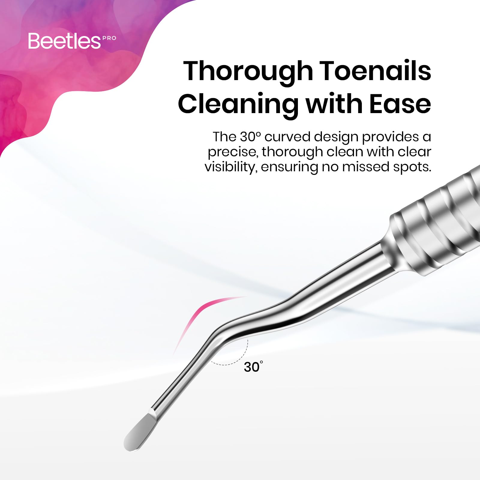 Pointed Tip(12mm) & Cuticle Scoop(14mm) Beetles Cuticle Nippers Professional Trimmer
