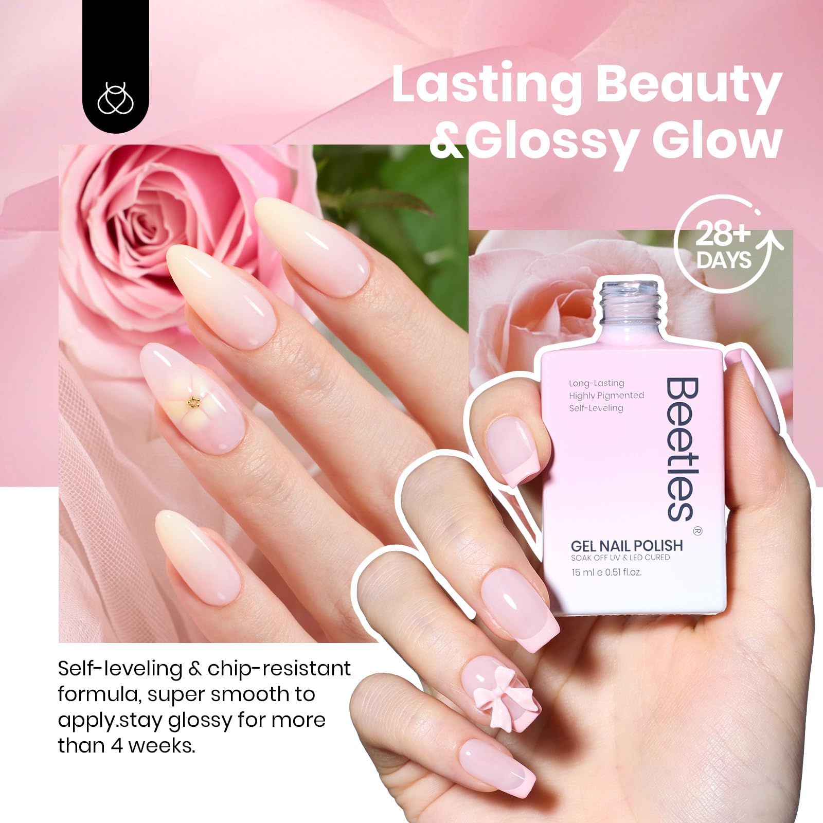 Hema - Free Misty Rose - 15ML Natural Nude Pink Gel Polish Nail Concealer Jelly Sheer