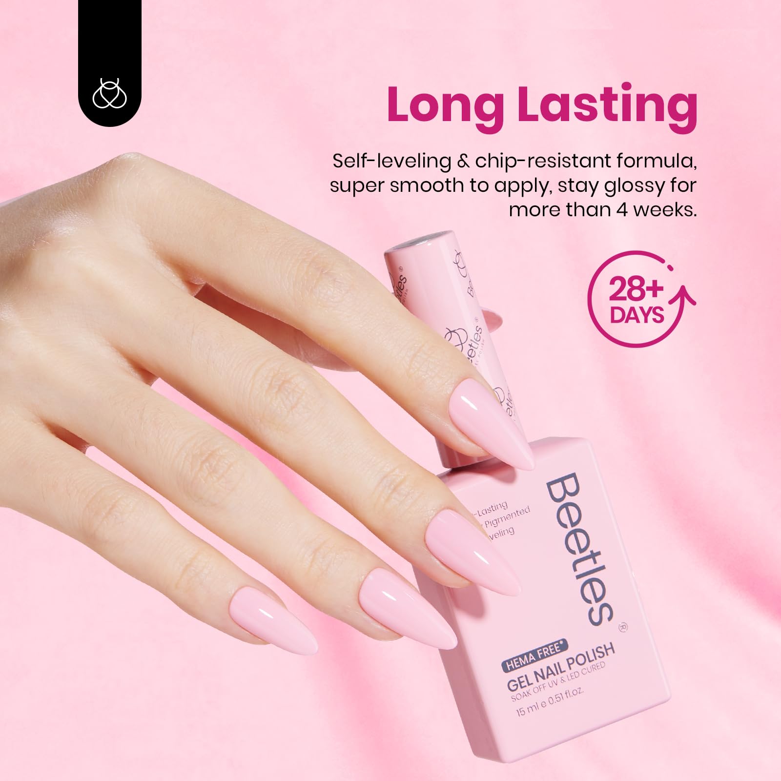 Hema Free Romantic Blush - Colorful Bottle 6 Color Each 15ml Gel Polish