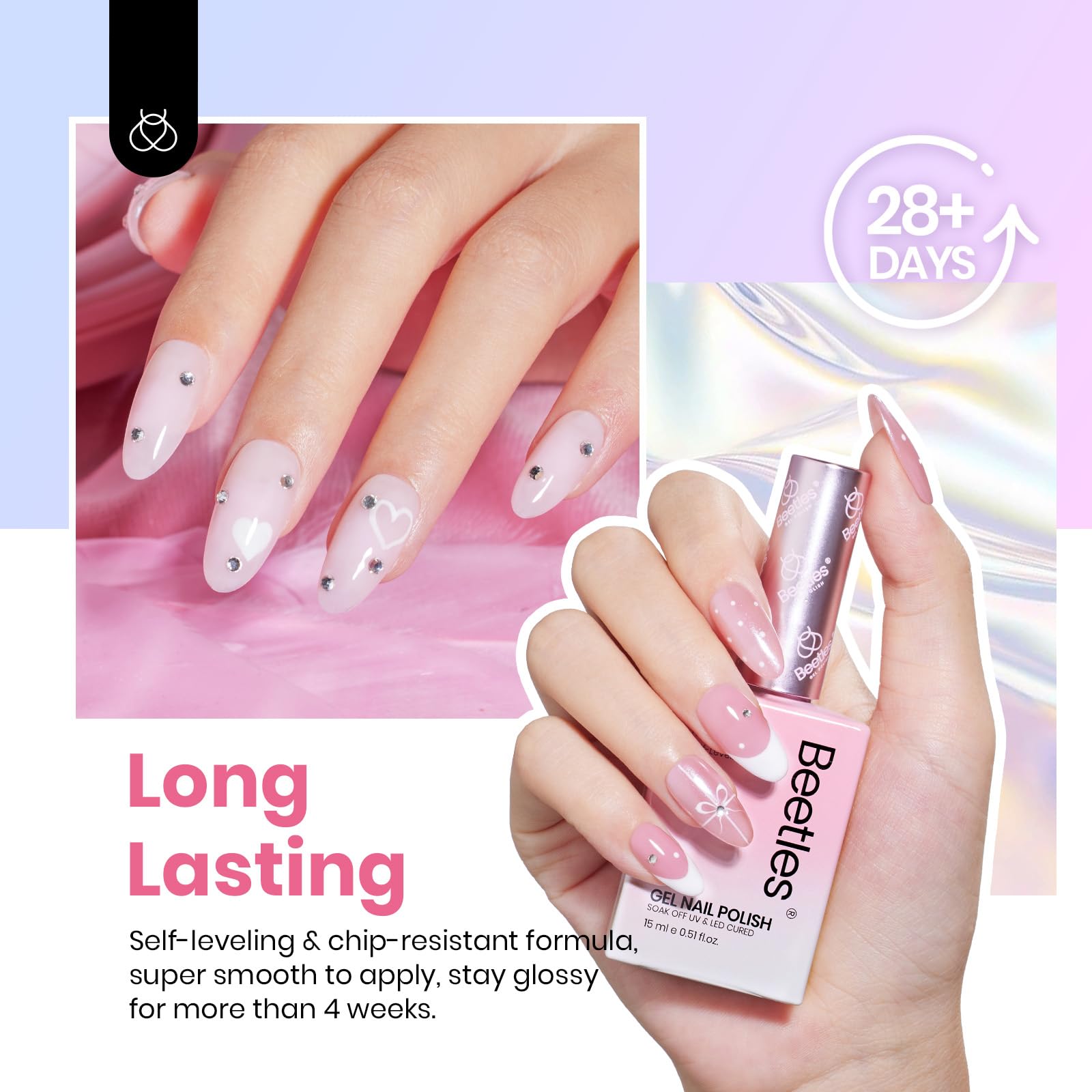 15ML*6-Ultimate Monochrome - Colorful Bottle 6 Color Gel Polish