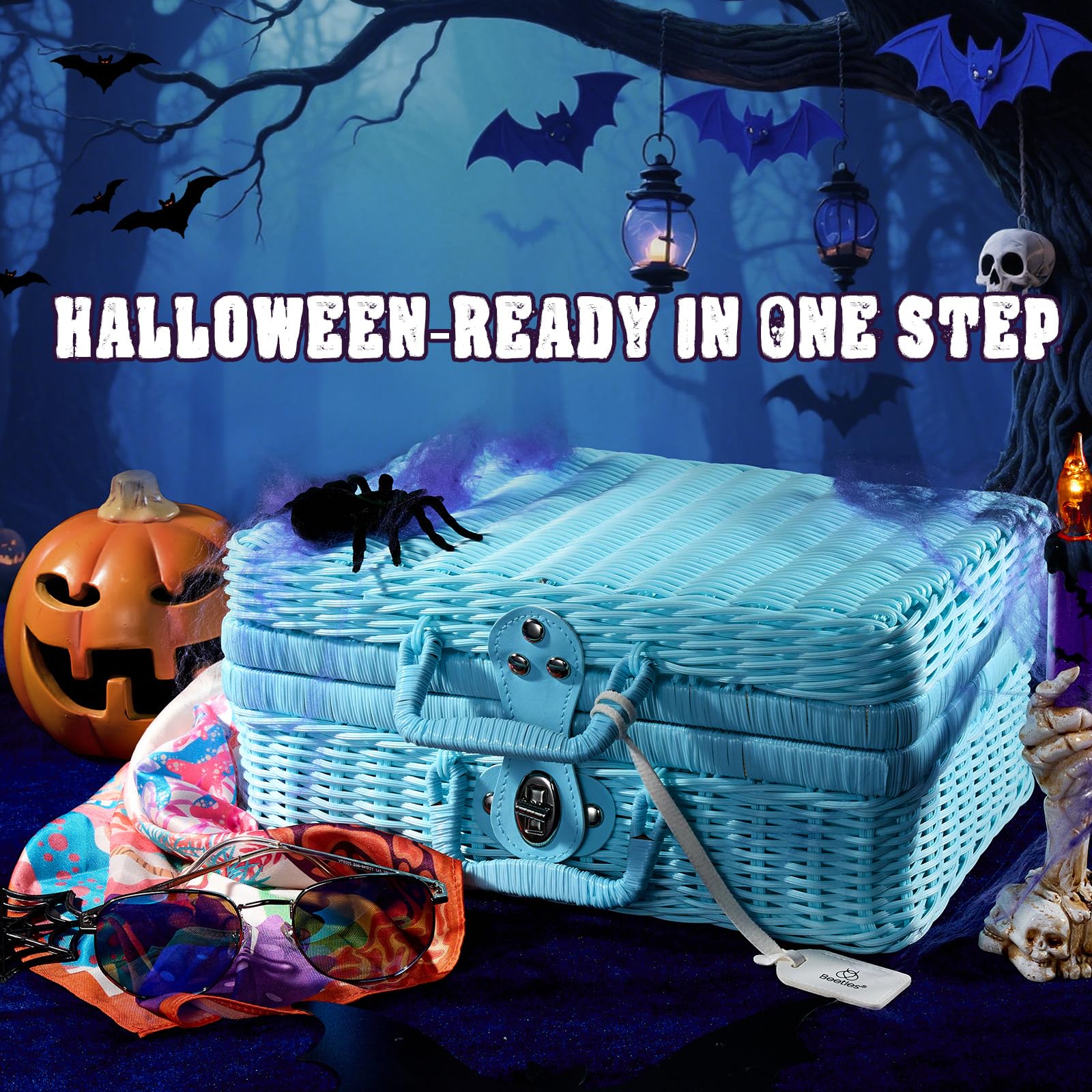 Beetles Halloween Gel Nail Polish Set 39Pcs Colorful Bottle Set Free Pinic Basket Perfect Gift Beetles Pretty Box