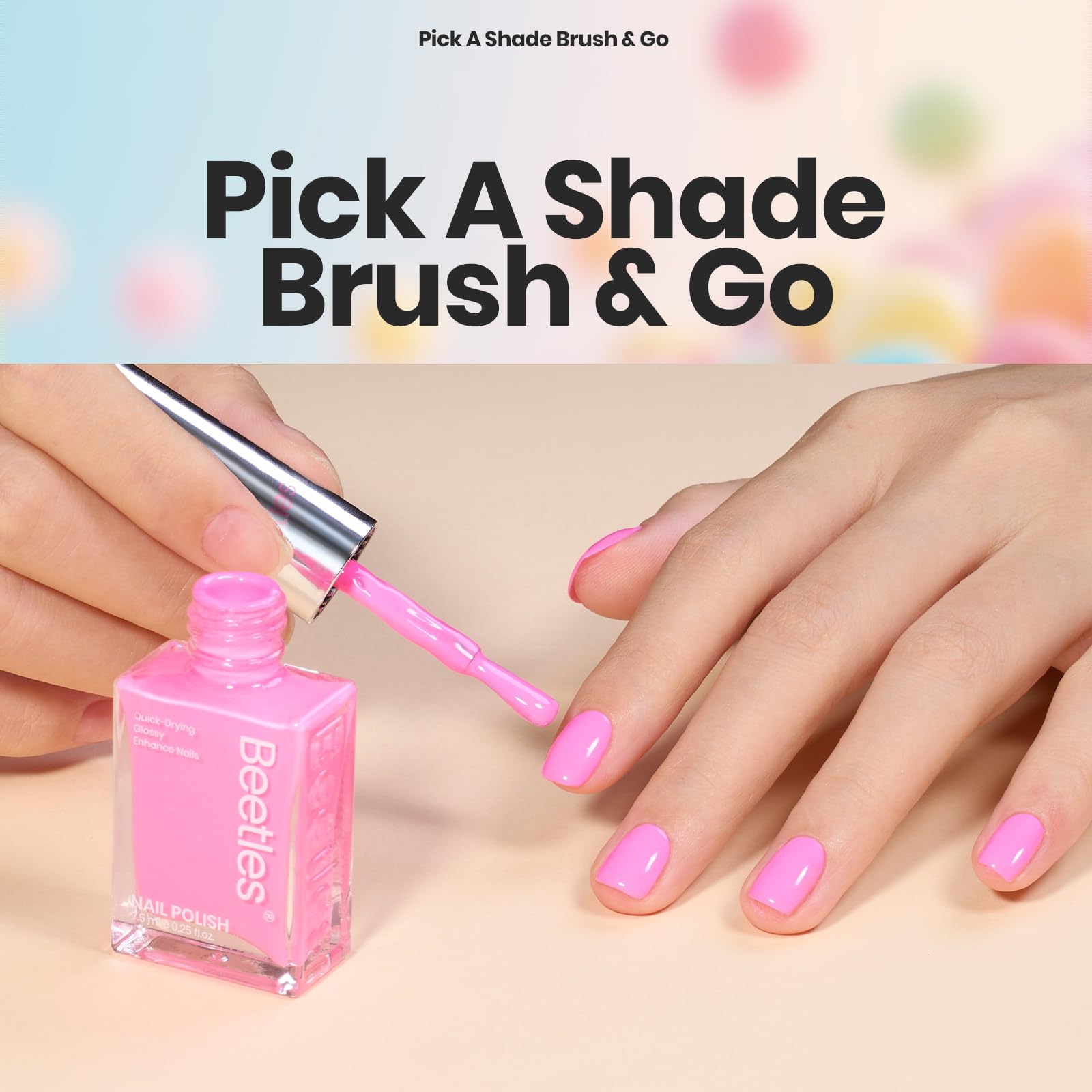 (Each $2.49) Candy Rush | 12 Neon Colors Air Dry Nail Polish
