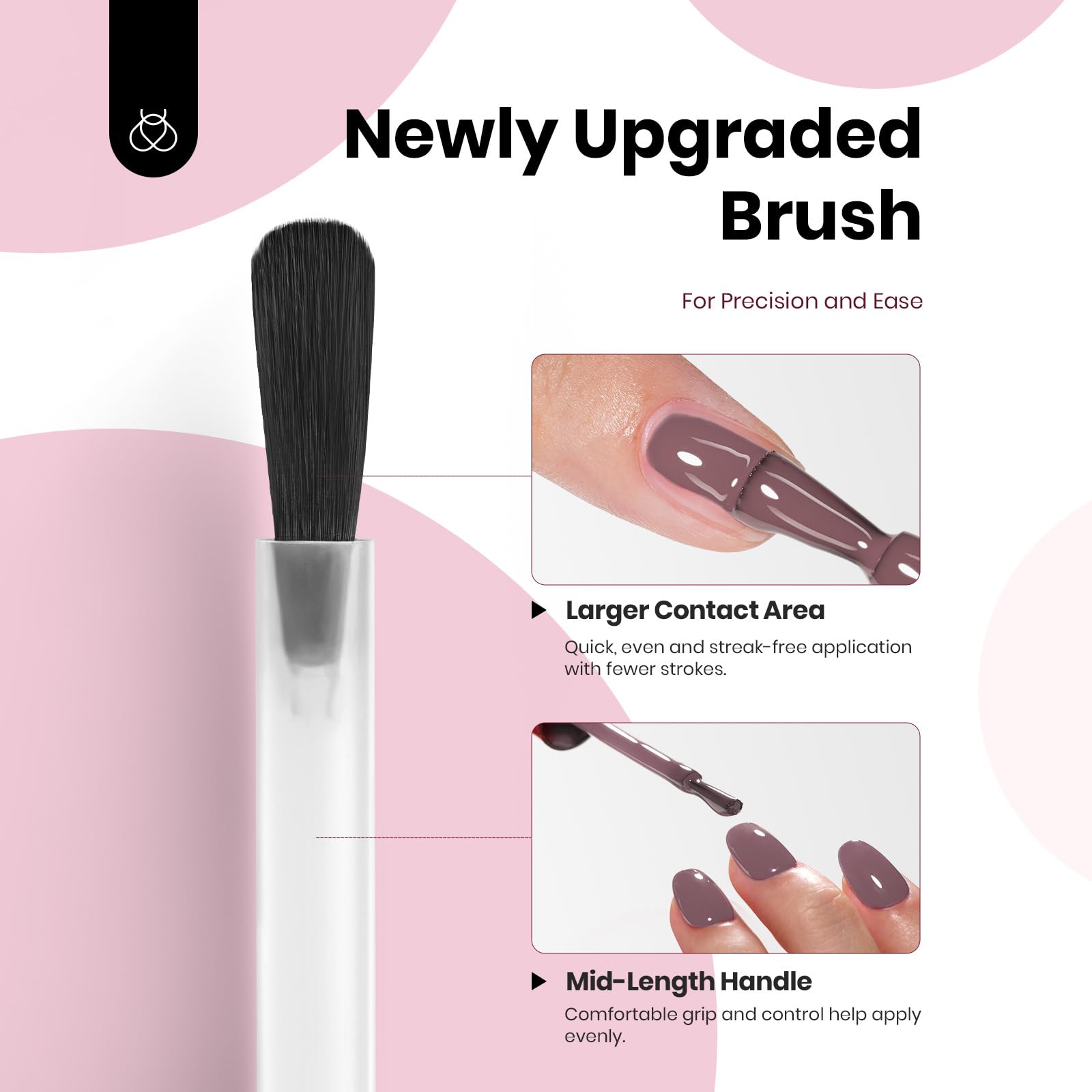 Hema Free Nude Brown - Colorful Bottle 6 Color Each 15ml Pink Gel Polish