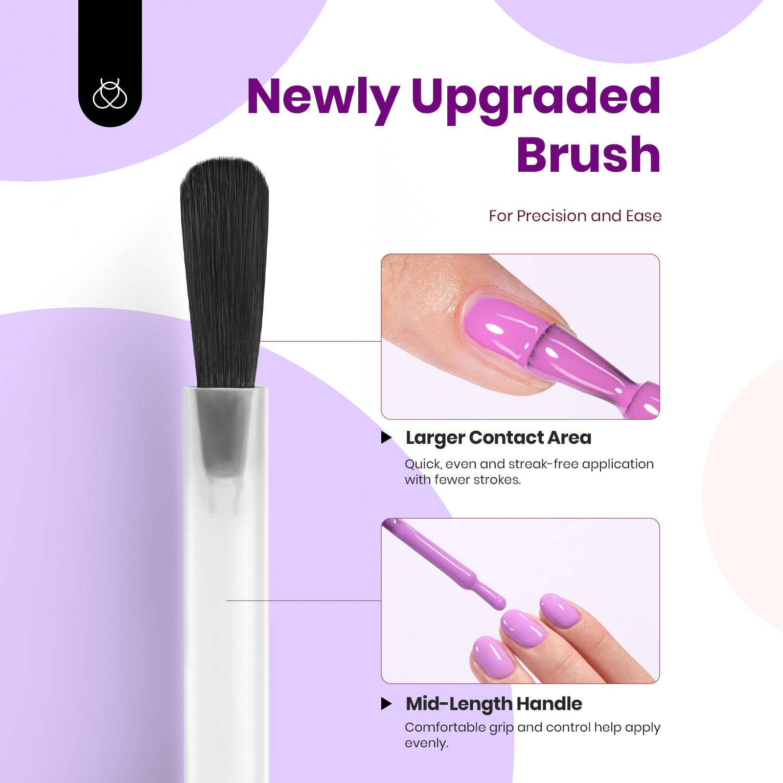 Hema Free Wisteria Whisper - Colorful Bottle 6 Color Each 15ml Gel Polish