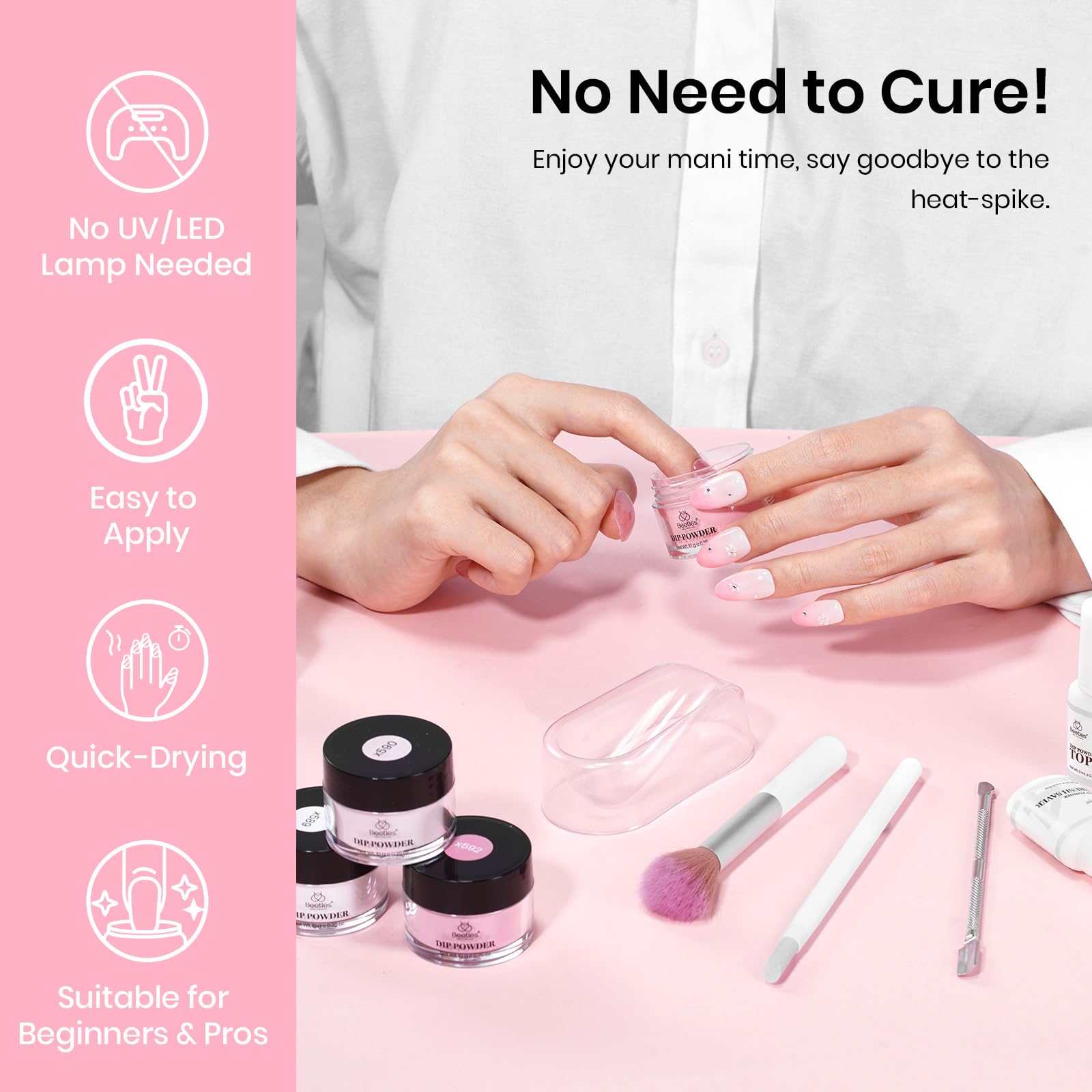 Classic Nude |  6 Color Powder Dip Translucent Seasons Nail Manicure set