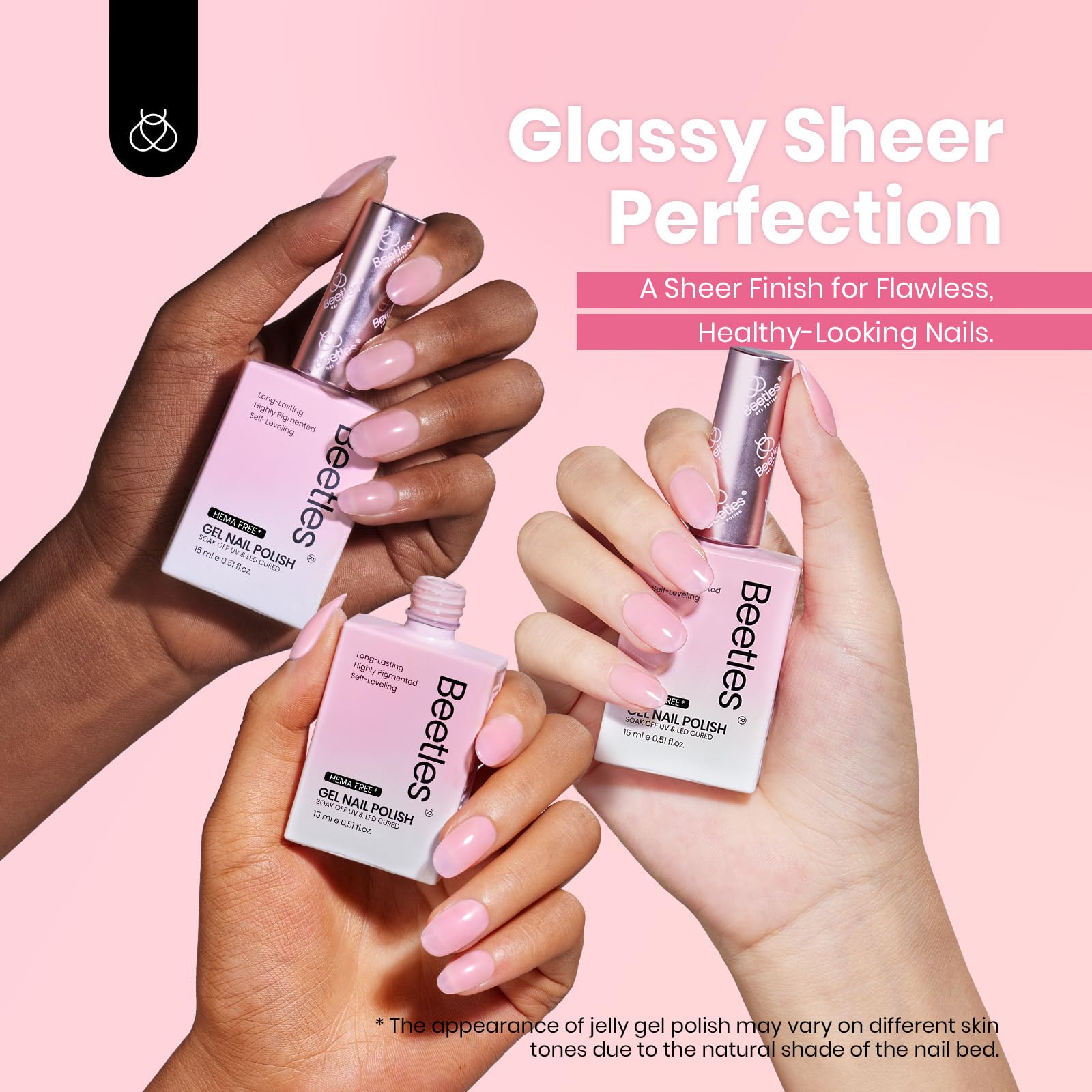 Hema-free Pink Romance | Colorful Bottle 6 Color Each 15ml  Gel Polish