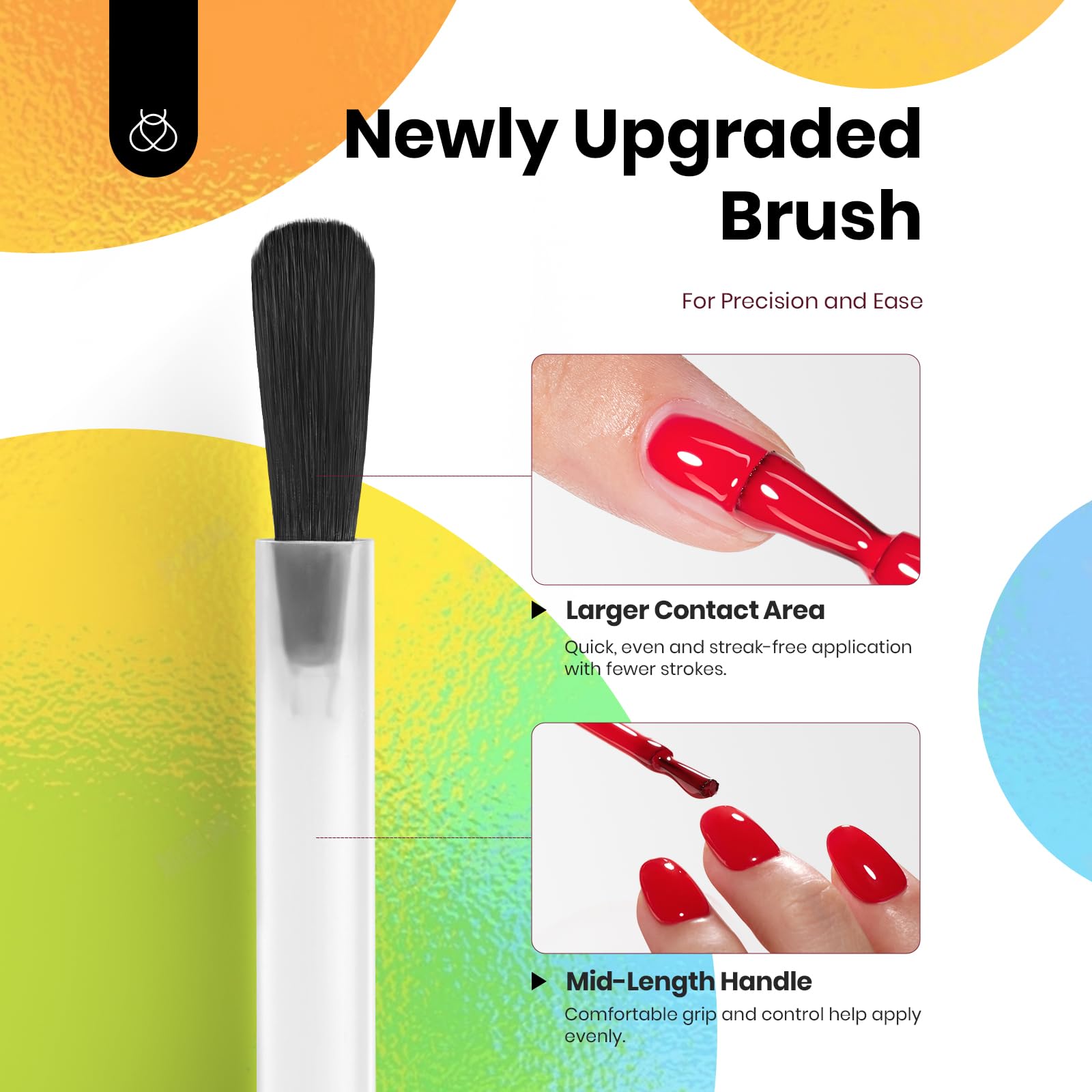 Hema Free Neon Rainbows - Colorful Bottle 6 Color Each 15ml Green Yellow Pink Gel Polish