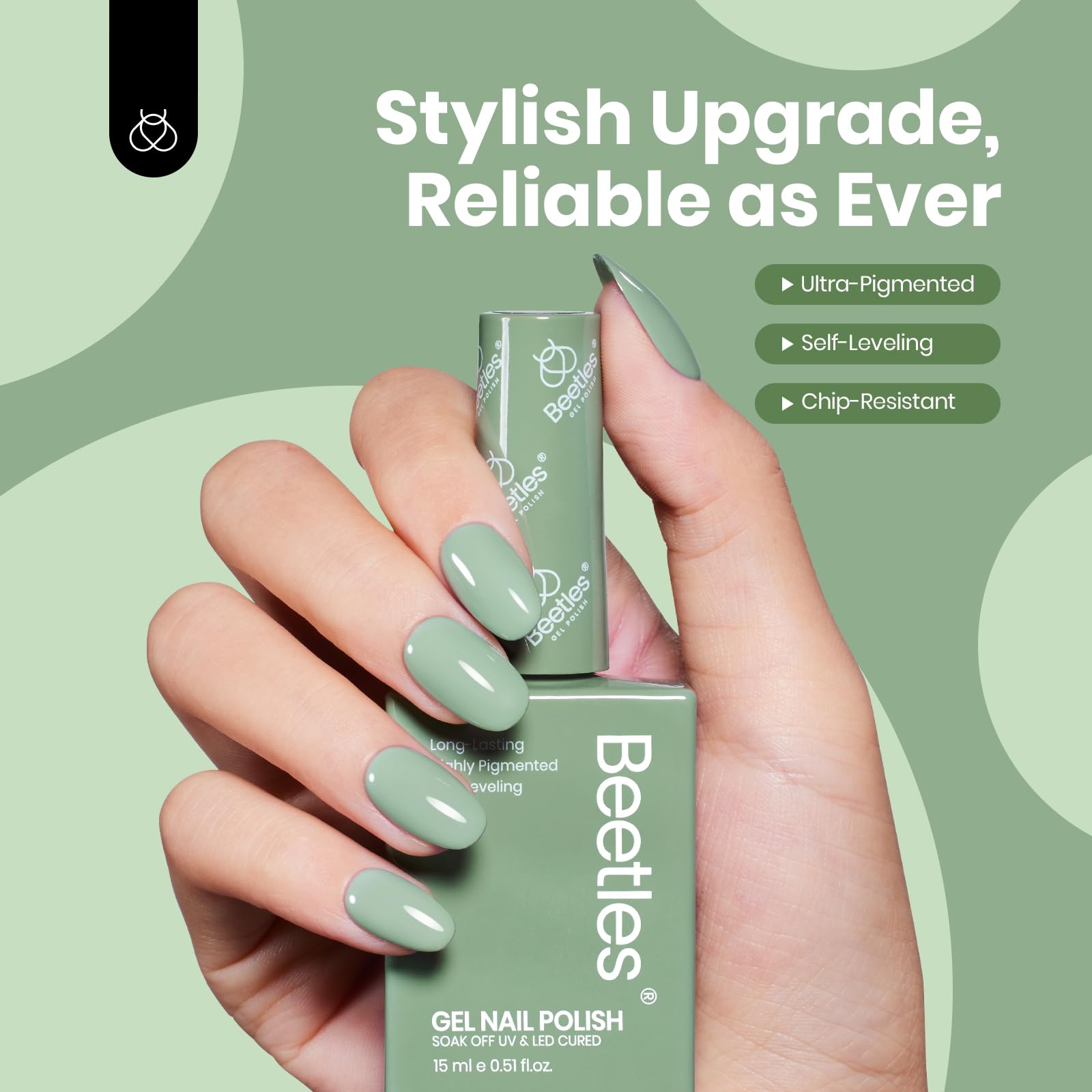 Misty Sage - Green Colorful Gel Polish 15ml