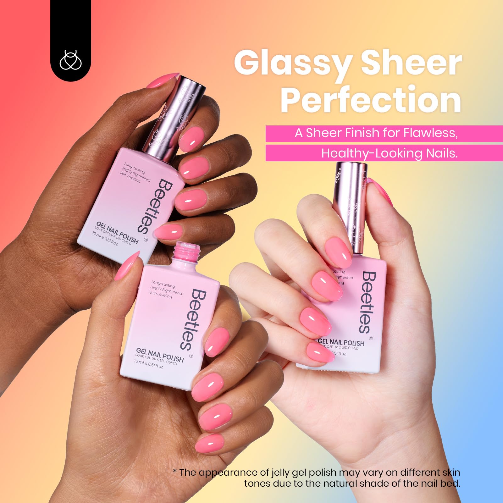 Hema-free Neon Jelly | Colorful Bottle 6 Color Each 15ml  Gel Polish