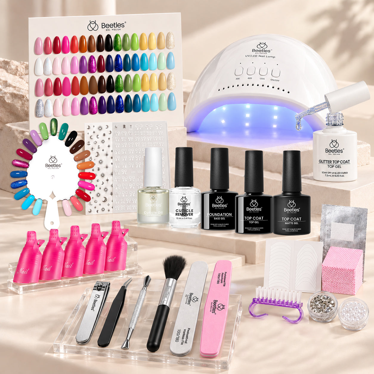 Beetles Gel Nail Starter Kit Fairytale Town 35 Colors Mani Set
