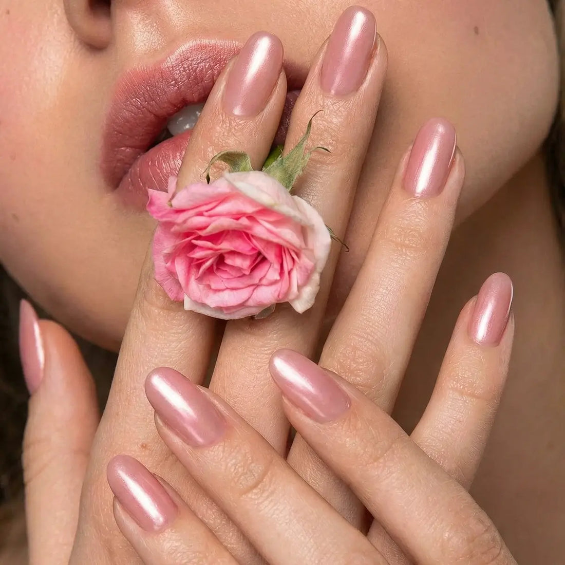 Valentine's Day Nails with Beetles Nail Polish set