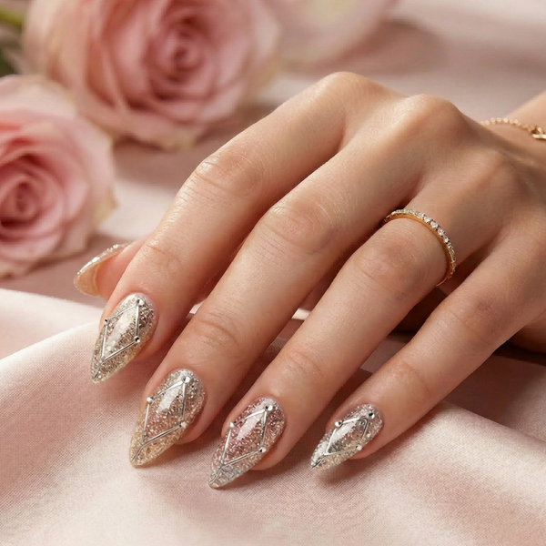 glitter ombre nails