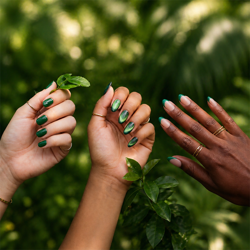 green nails for every skin tones