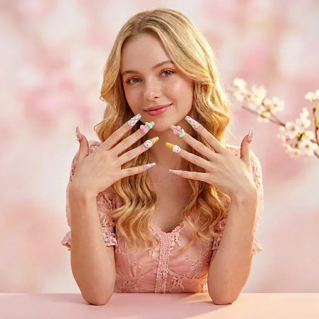 Spring nail tips from Beetles Gel Polish