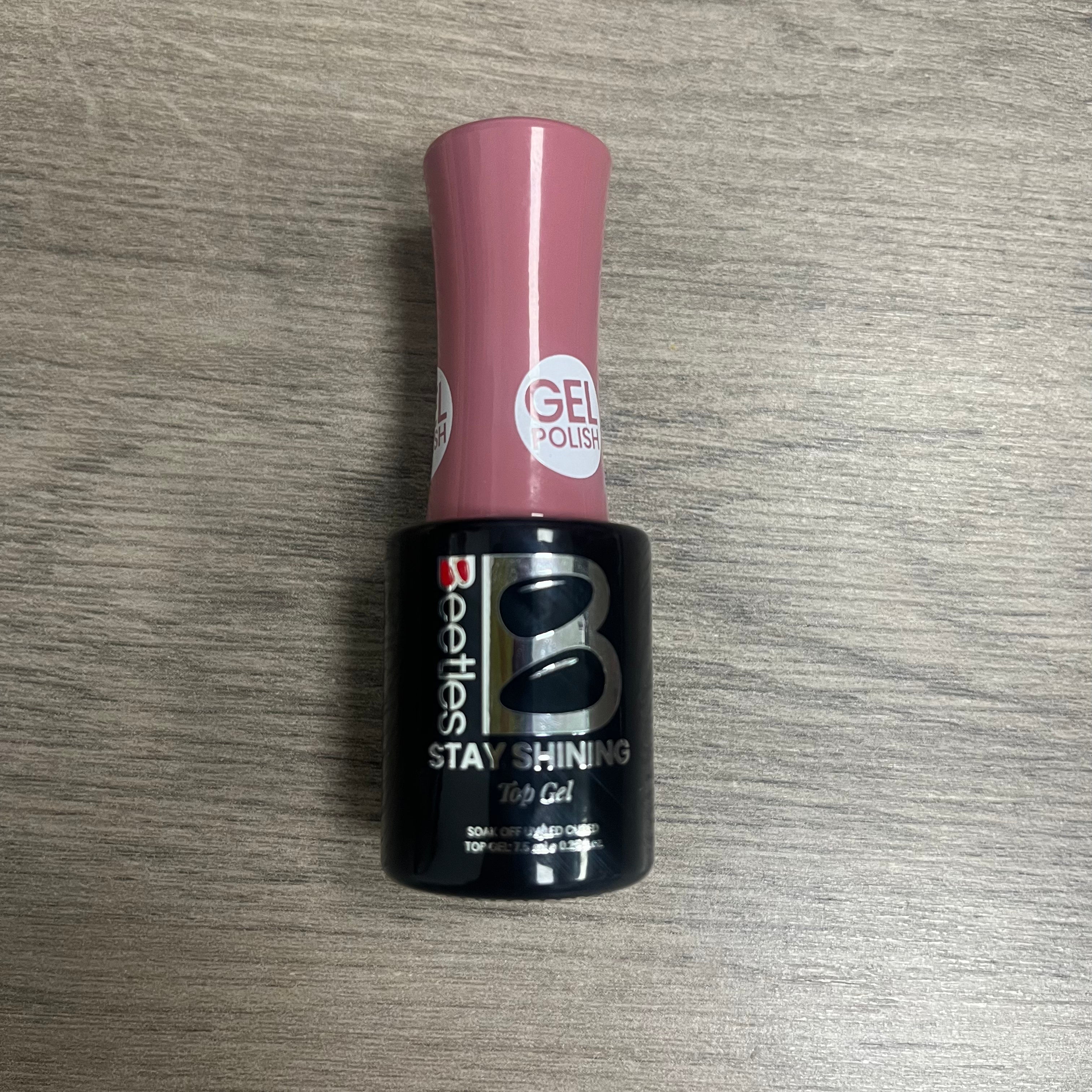 Beetles Gel Polish No Wipe Gel Top Coat - Clear Color Top Coat Gel Nail Polish Shine Finish and Long Lasting, Soak Off Nail Lamp, 7.5ml Gift for Girls