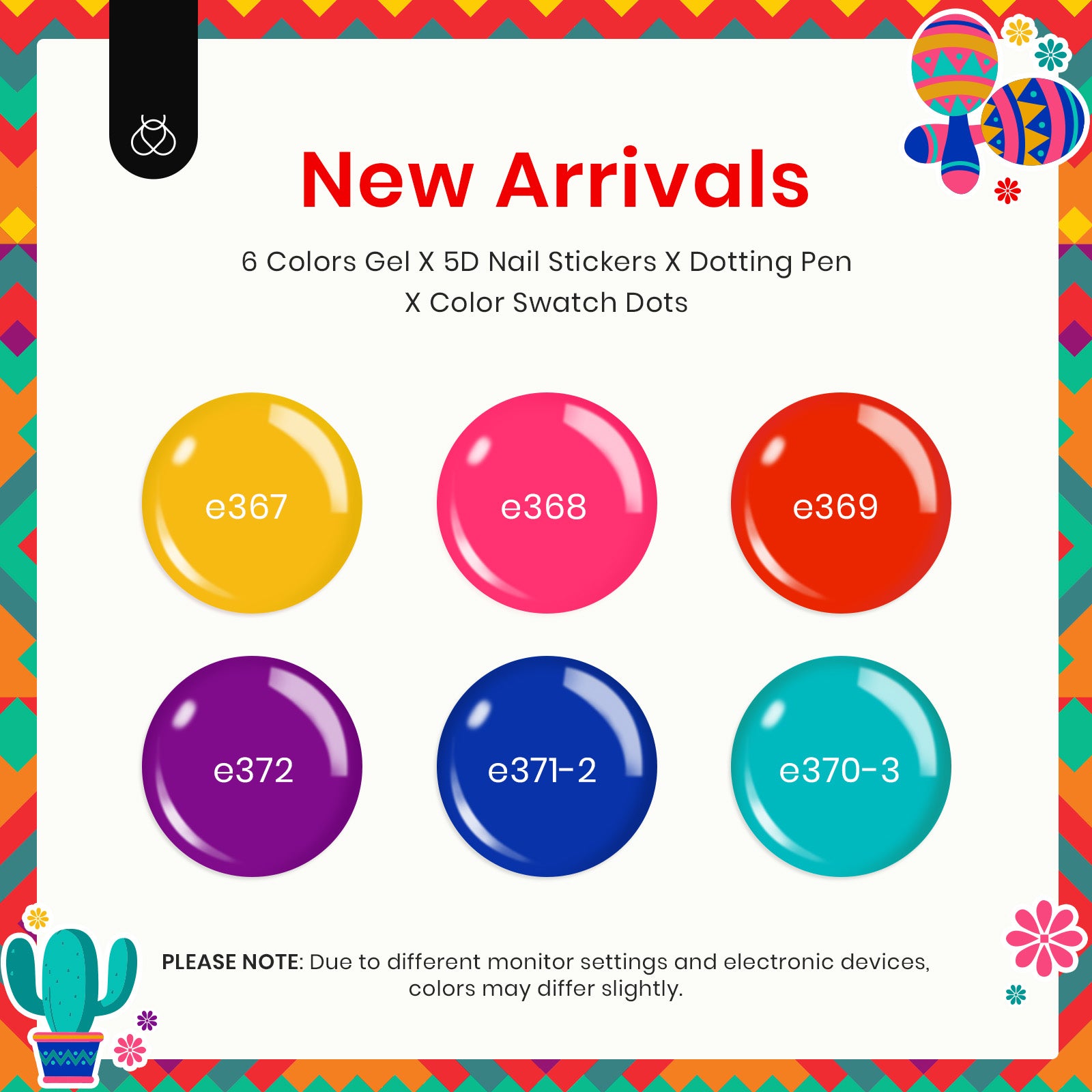 Carnaval Colorido | 6 Colors Gel Polish Set