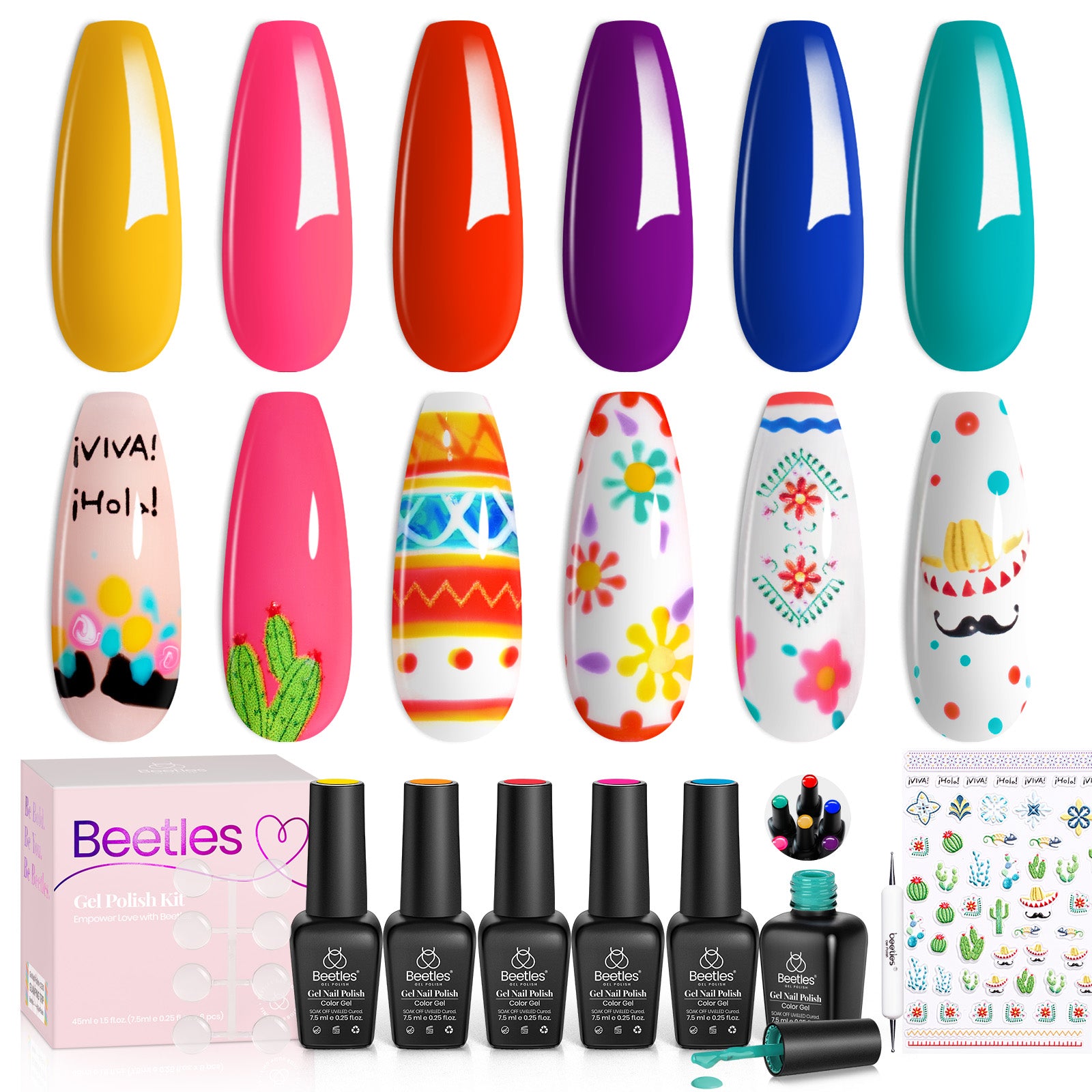 Carnaval Colorido | 6 Colors Gel Polish Set