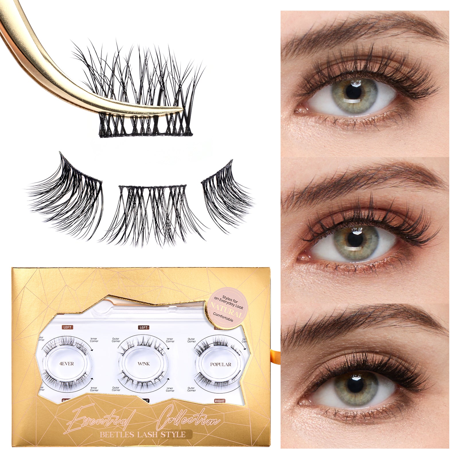 False Eyelash Clusters Kit| Essential Collection 3 Styles 6ct