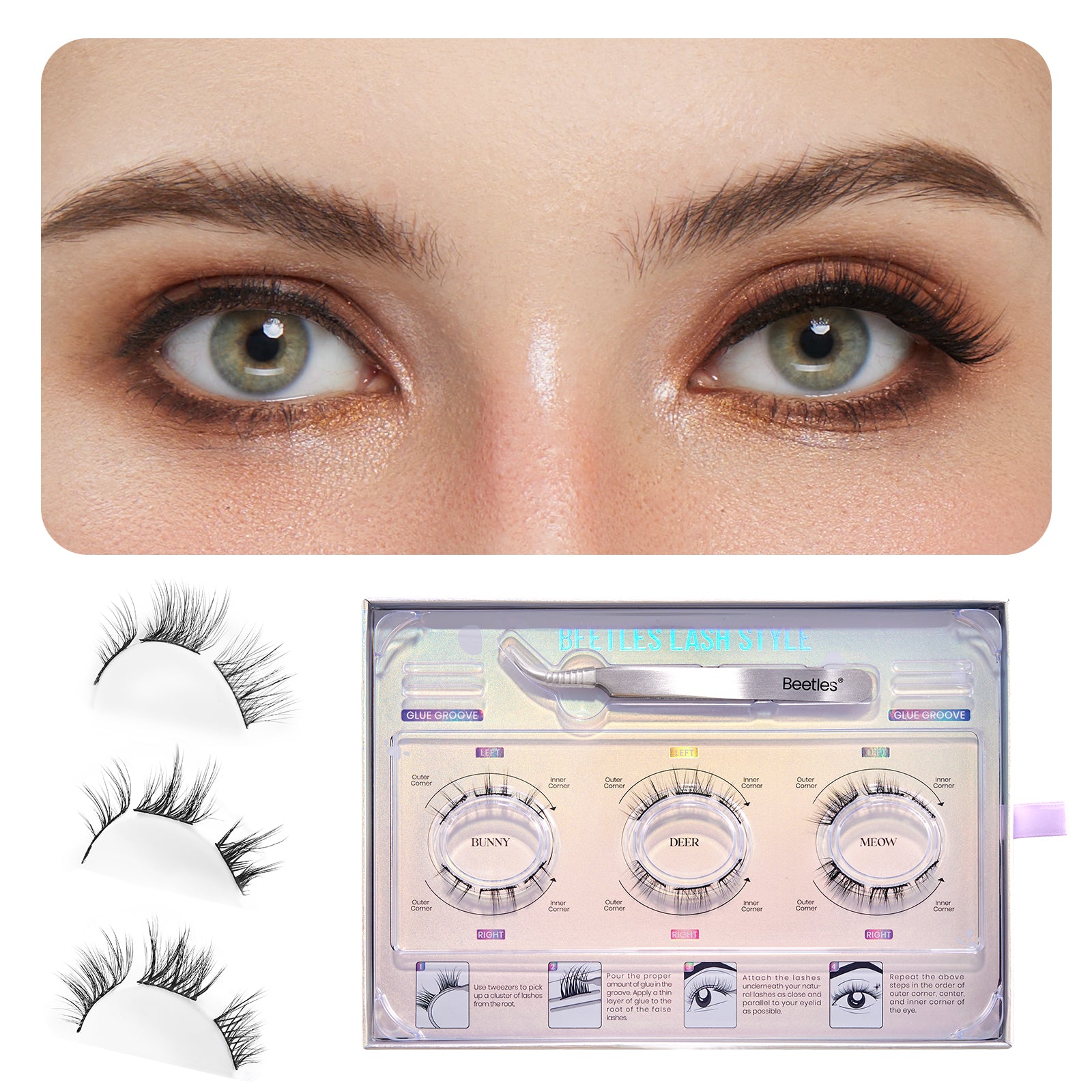 False Eyelash Clusters Kit| Animal Magic 3 Styles 6ct