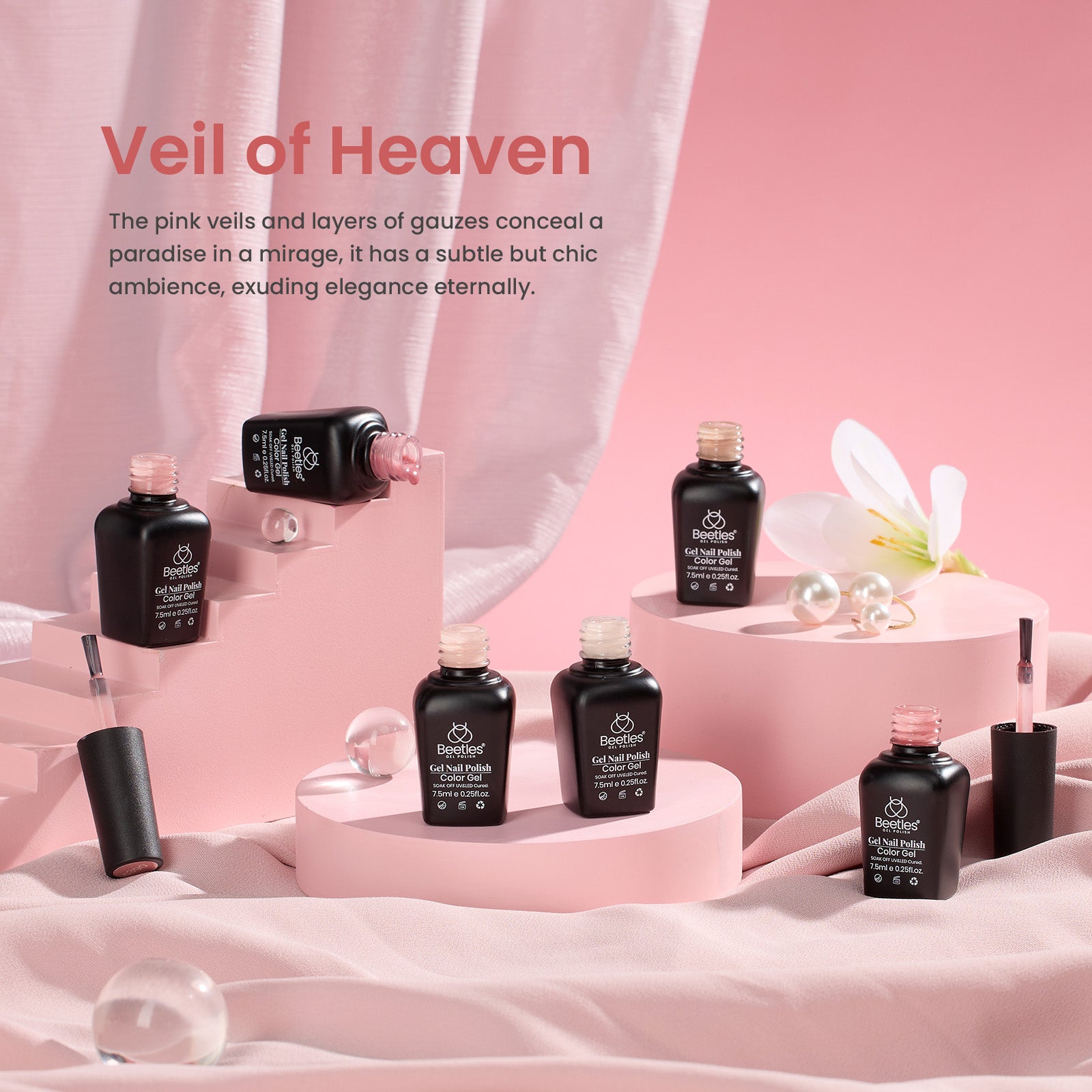 Veil of Heaven - 6 Colors Gel Nail Polish Set