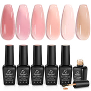 Veil of Heaven - 6 Colors Gel Nail Polish Set