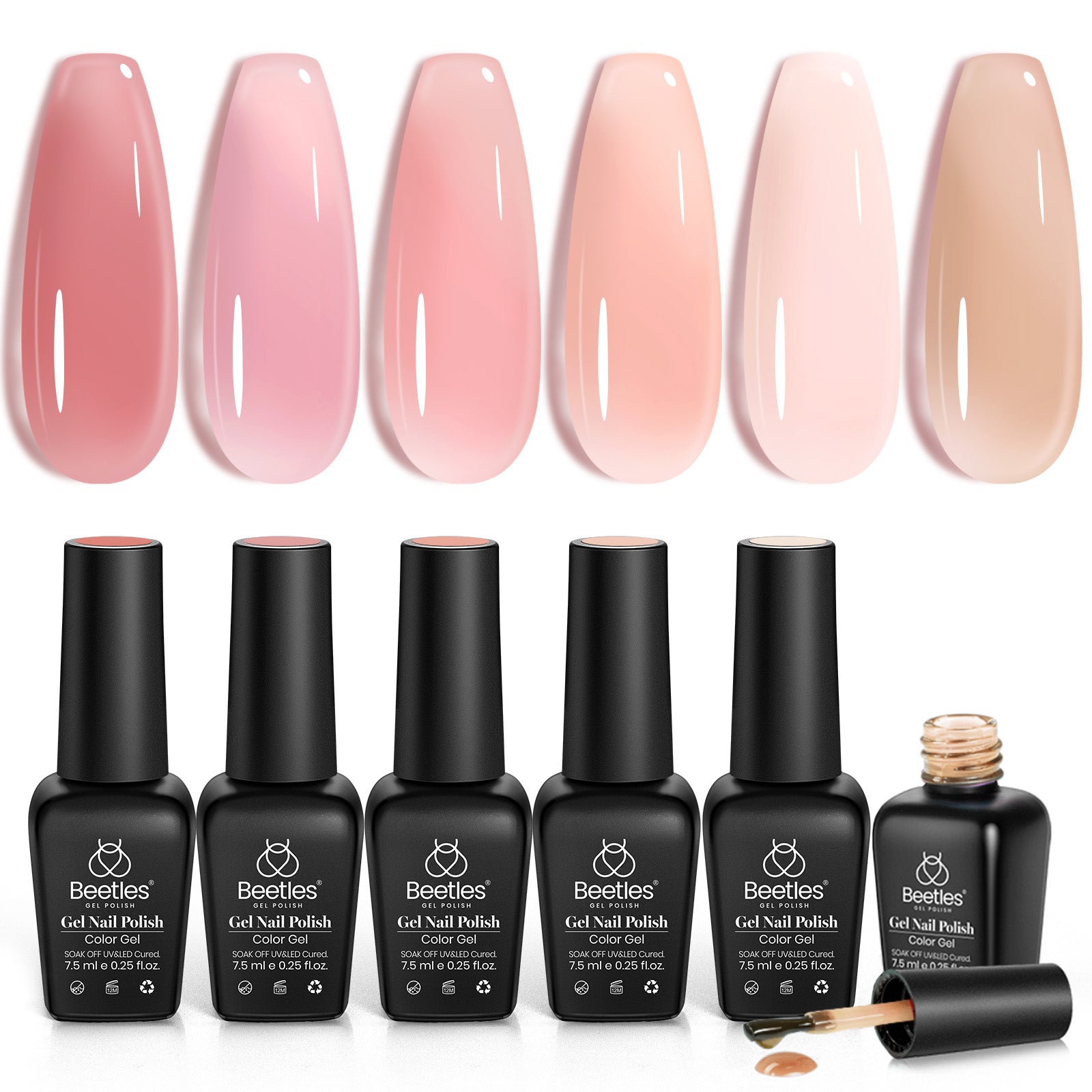 Veil of Heaven - 6 Colors Gel Nail Polish Set