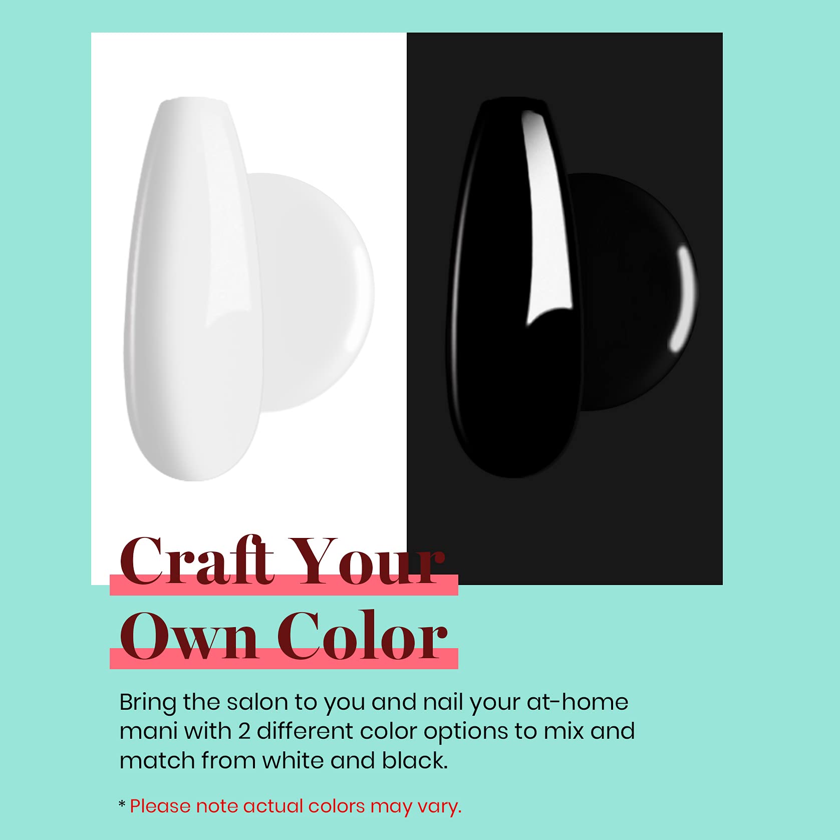 Black & White Gel Polish with Base and Top Coat Set 7.5ml