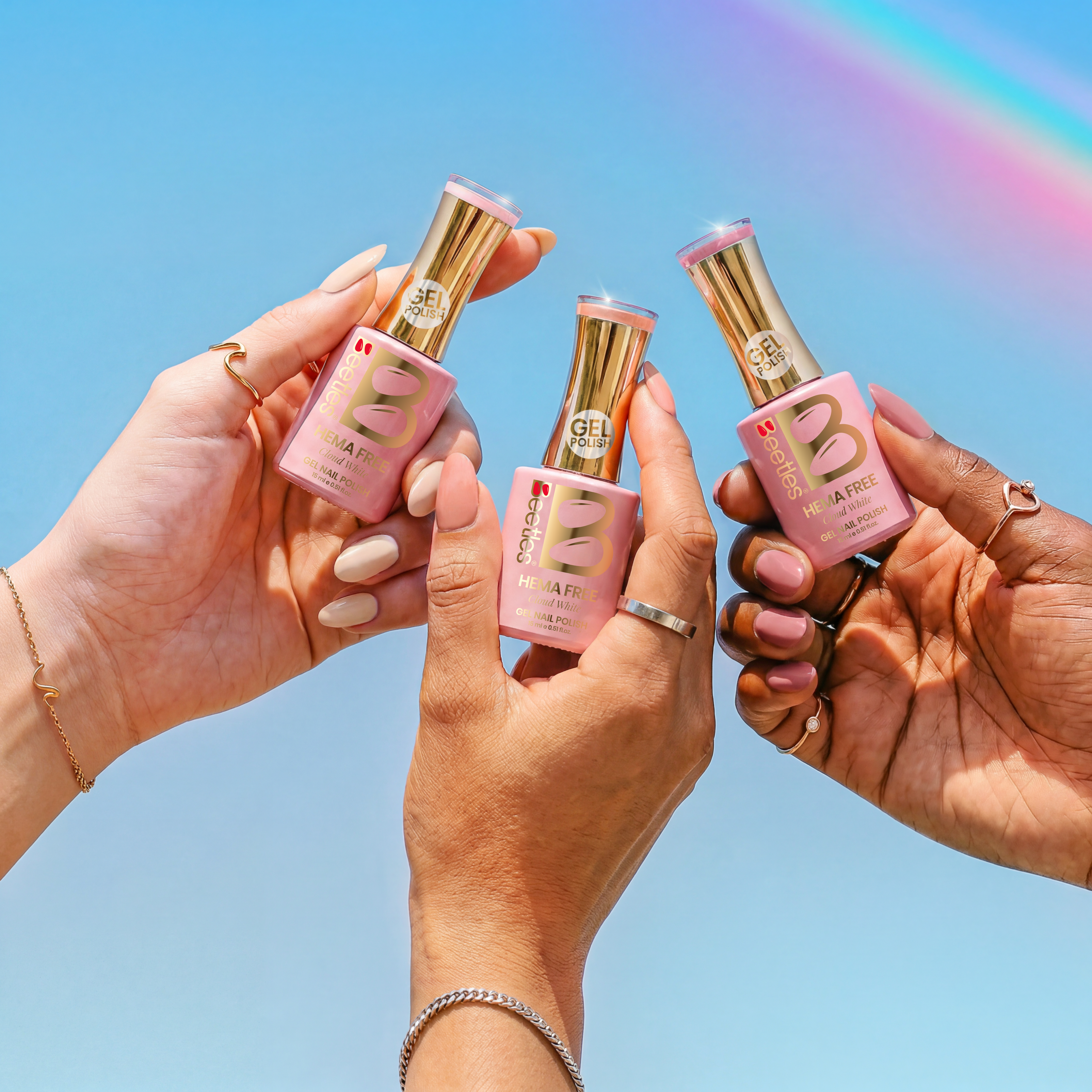 Beetles Stay Shining Vanilla Cloud HEMA Free TPO Free 6 Colors Gel Nail Polish Set 7.5ml