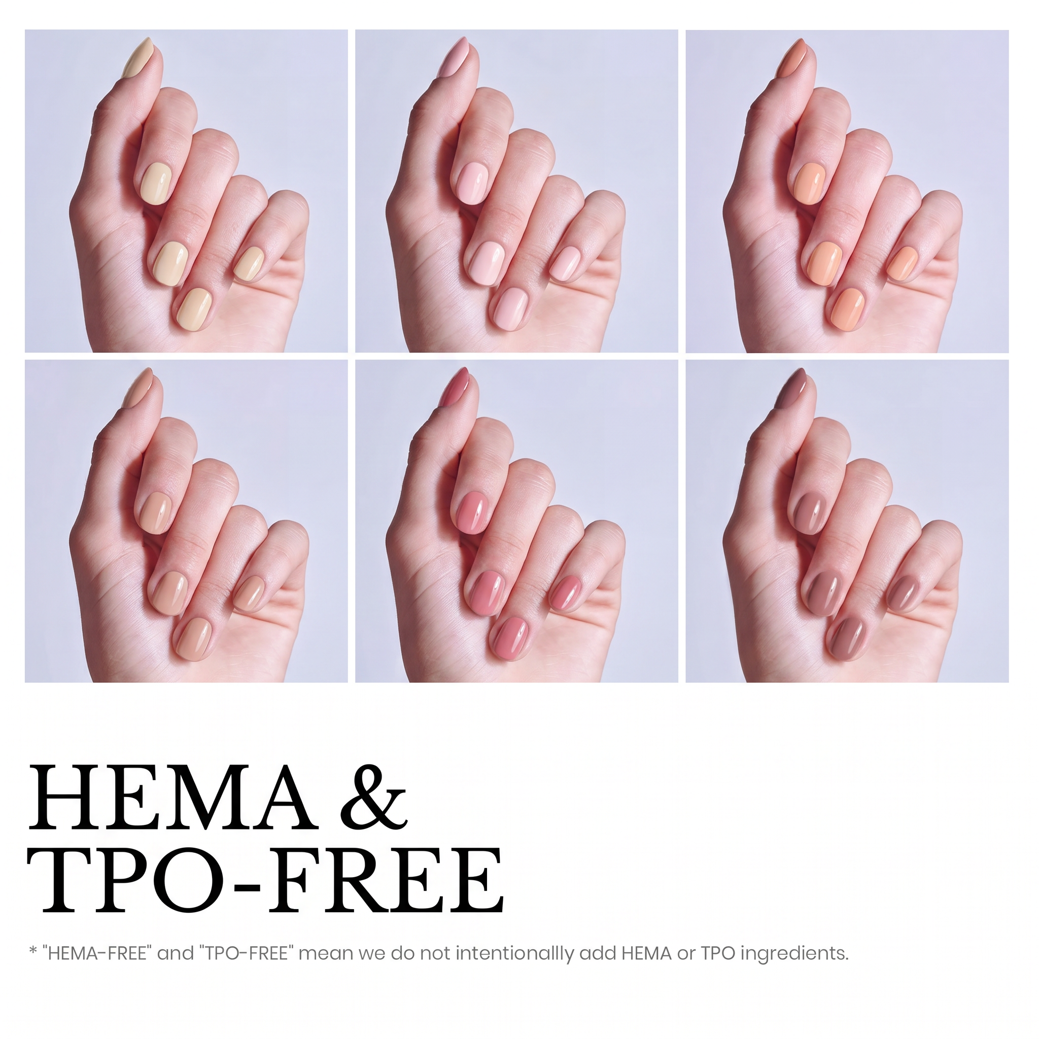 Beetles Stay Shining Vanilla Cloud HEMA Free TPO Free 6 Colors Gel Nail Polish Set 7.5ml