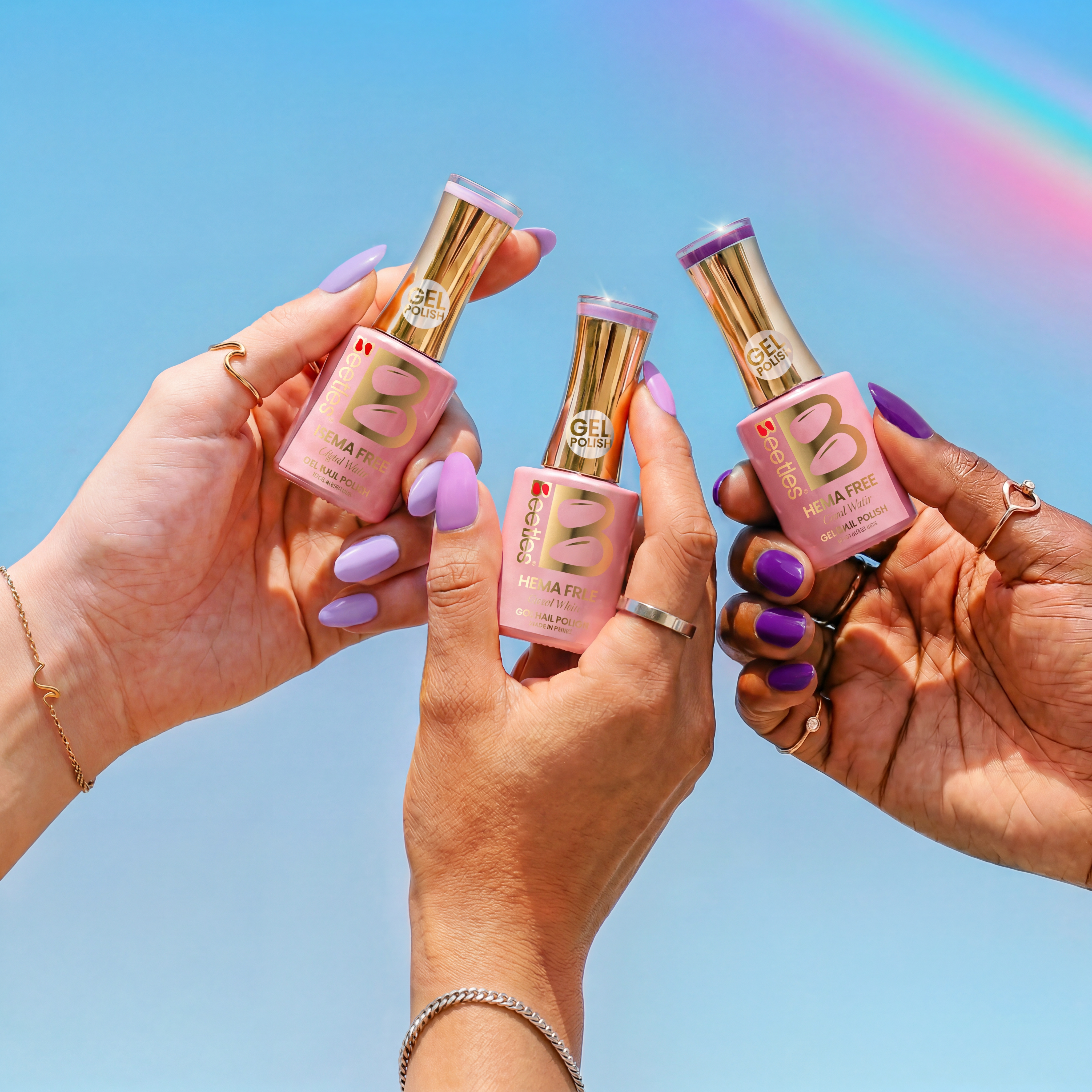 Beetles Stay Shining Violet Letter HEMA Free TPO Free 6 Colors Gel Nail Polish Set 7.5ml