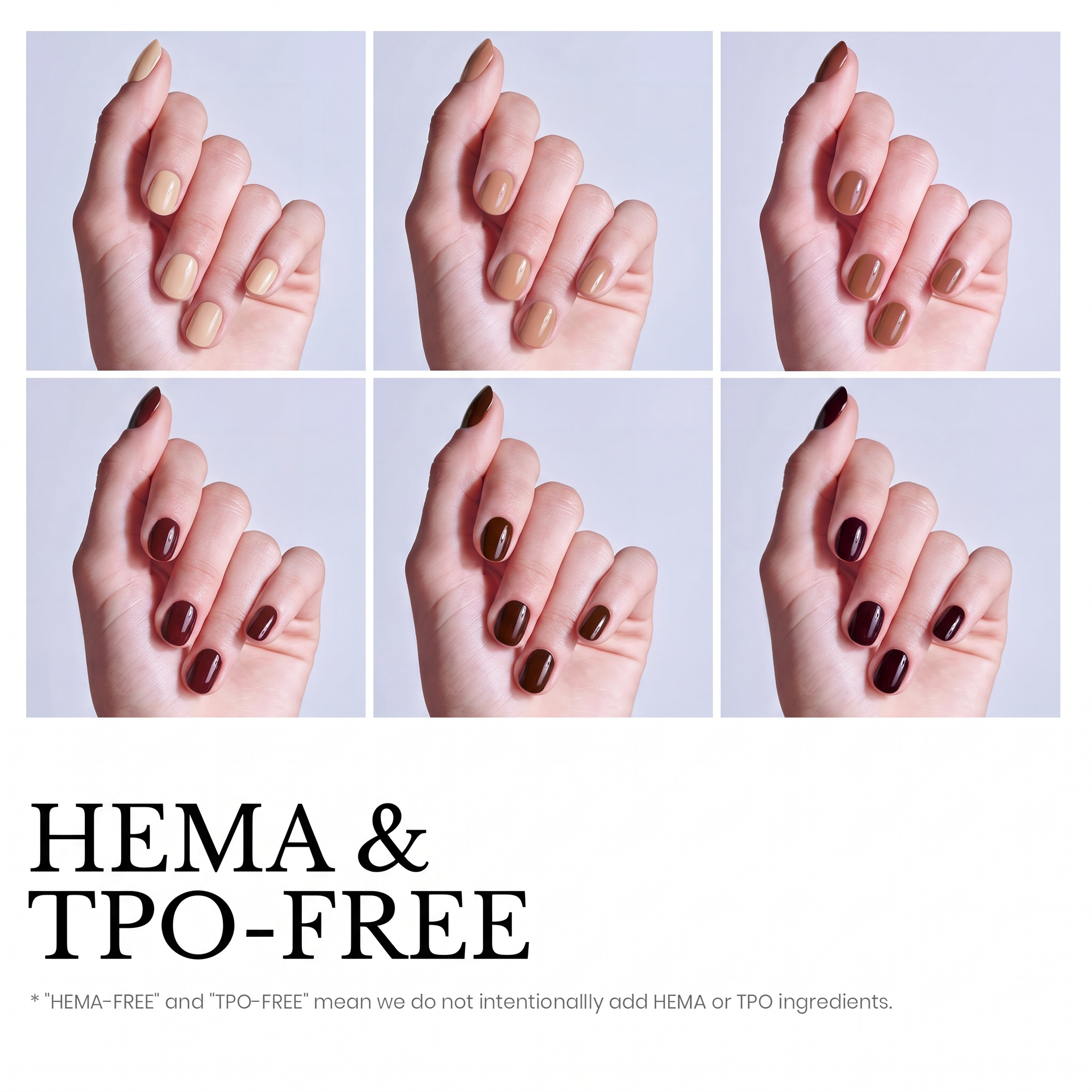 Beetles Stay Shining Toasty Aroma HEMA Free TPO Free 6 Colors Gel Nail Polish Set 7.5ml