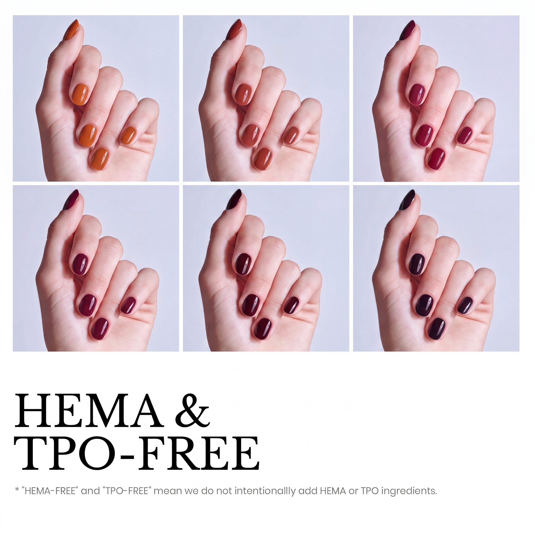Beetles Stay Shining Just Fall HEMA Free TPO Free 6 Colors Gel Nail Polish Set 7.5ml
