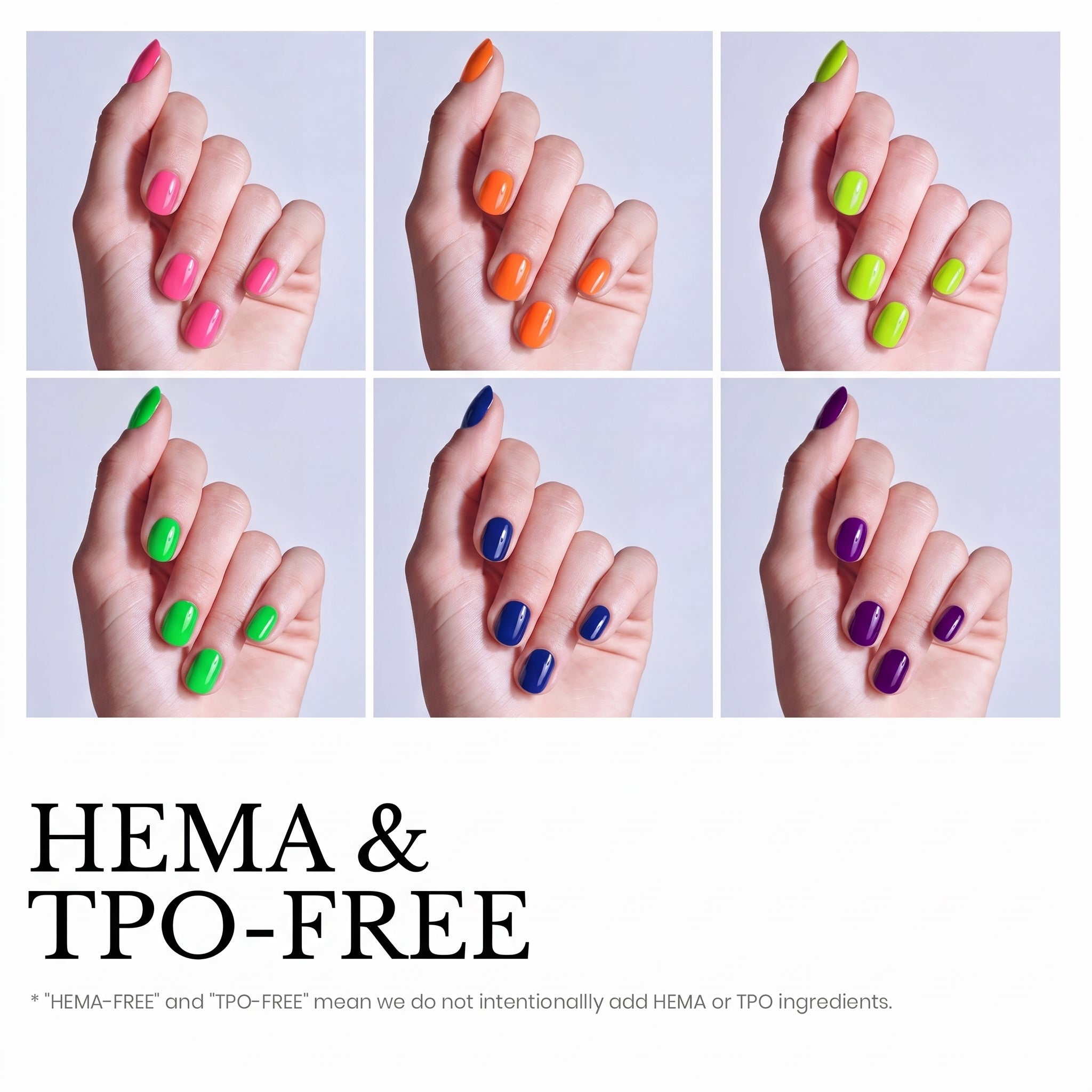 Beetles Stay Shining Refreshing Style HEMA Free TPO Free 6 Colors Gel Nail Polish Set 7.5ml