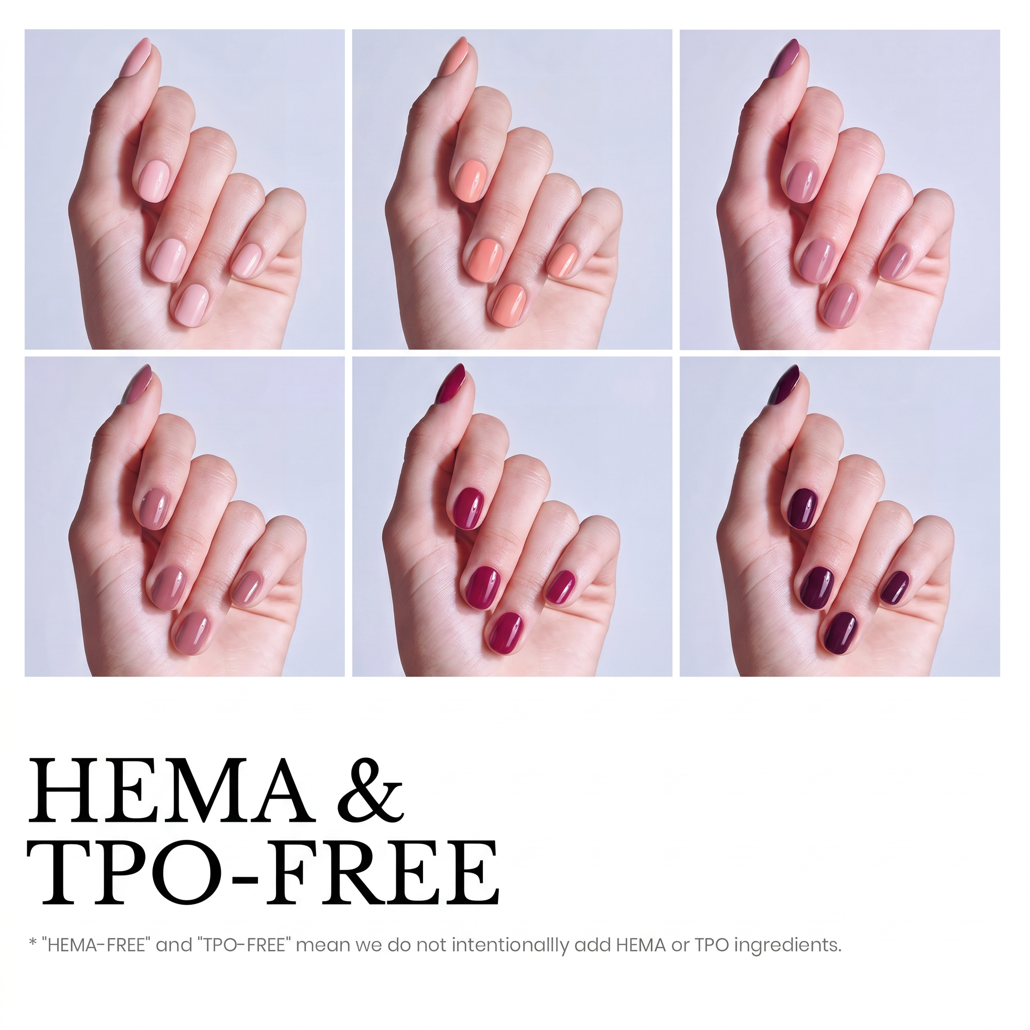 Beetles Stay Shining Ballet Rosa HEMA Free TPO Free 6 Colors Gel Nail Polish Set 7.5ml