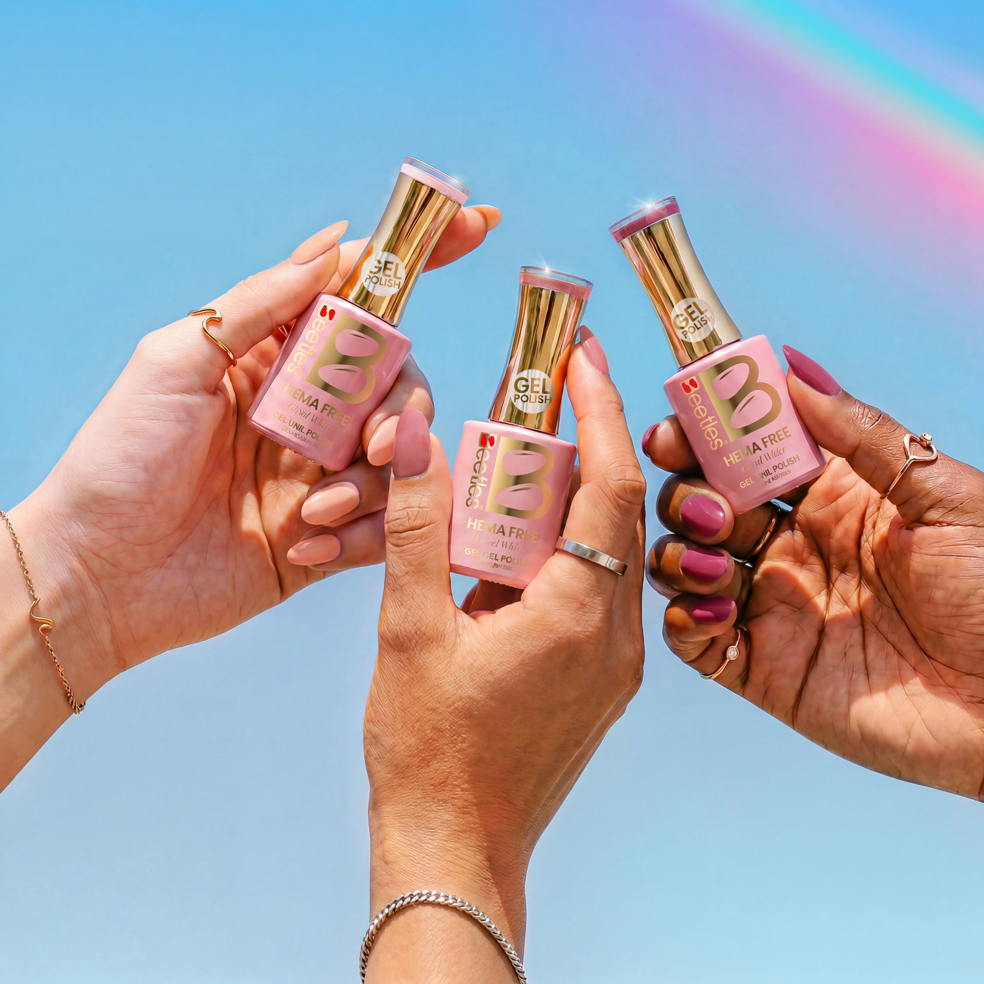 Beetles Stay Shining Ballet Rosa HEMA Free TPO Free 6 Colors Gel Nail Polish Set 7.5ml