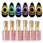 Beetles Stay Shining Galaxy Party HEMA Free TPO Free 6 Colors Cat Eye Gel Polish Set 7.5ml