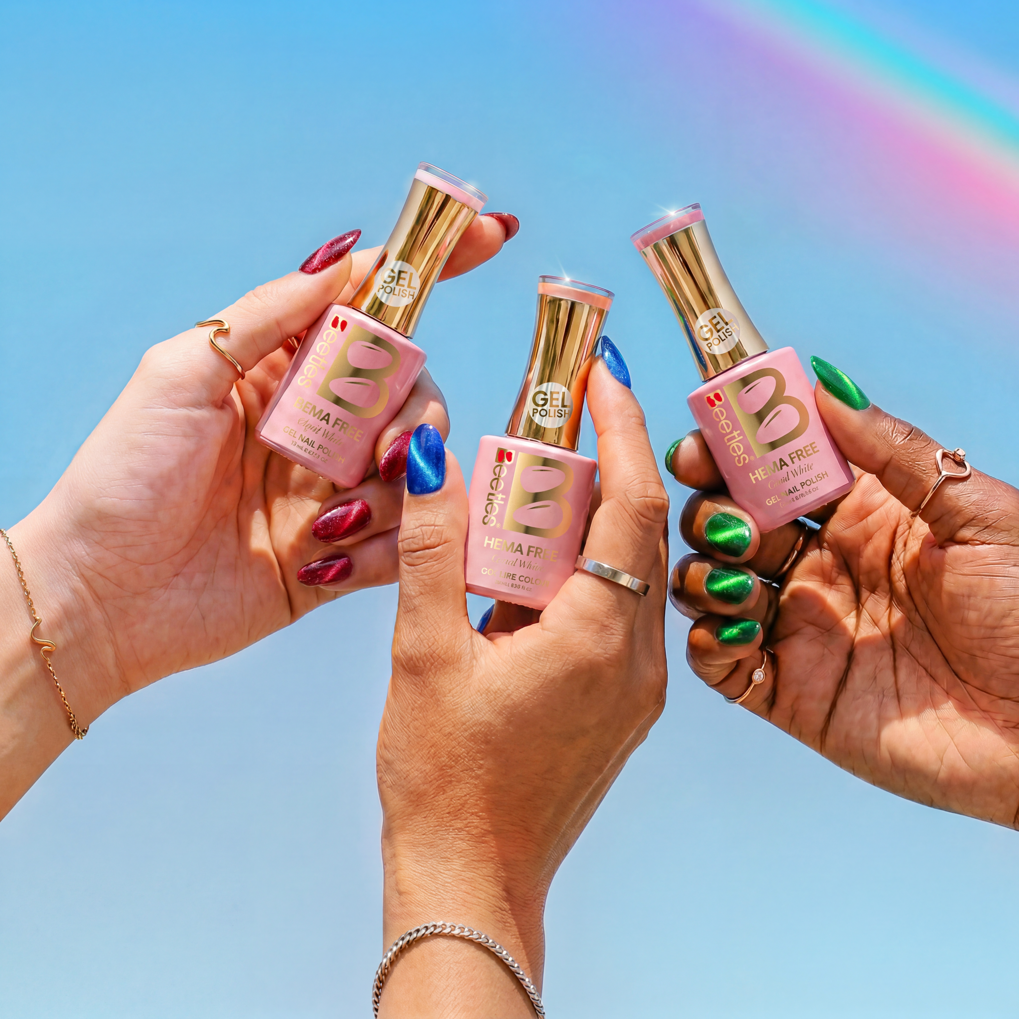 Beetles Stay Shining Youth Radiance HEMA Free TPO Free 6 Colors Cat Eye Gel Polish Set 7.5ml