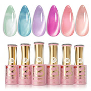 Beetles Stay Shining Fairy Garden HEMA Free TPO Free 6 Colors Cat Eye Gel Polish Set 7.5ml
